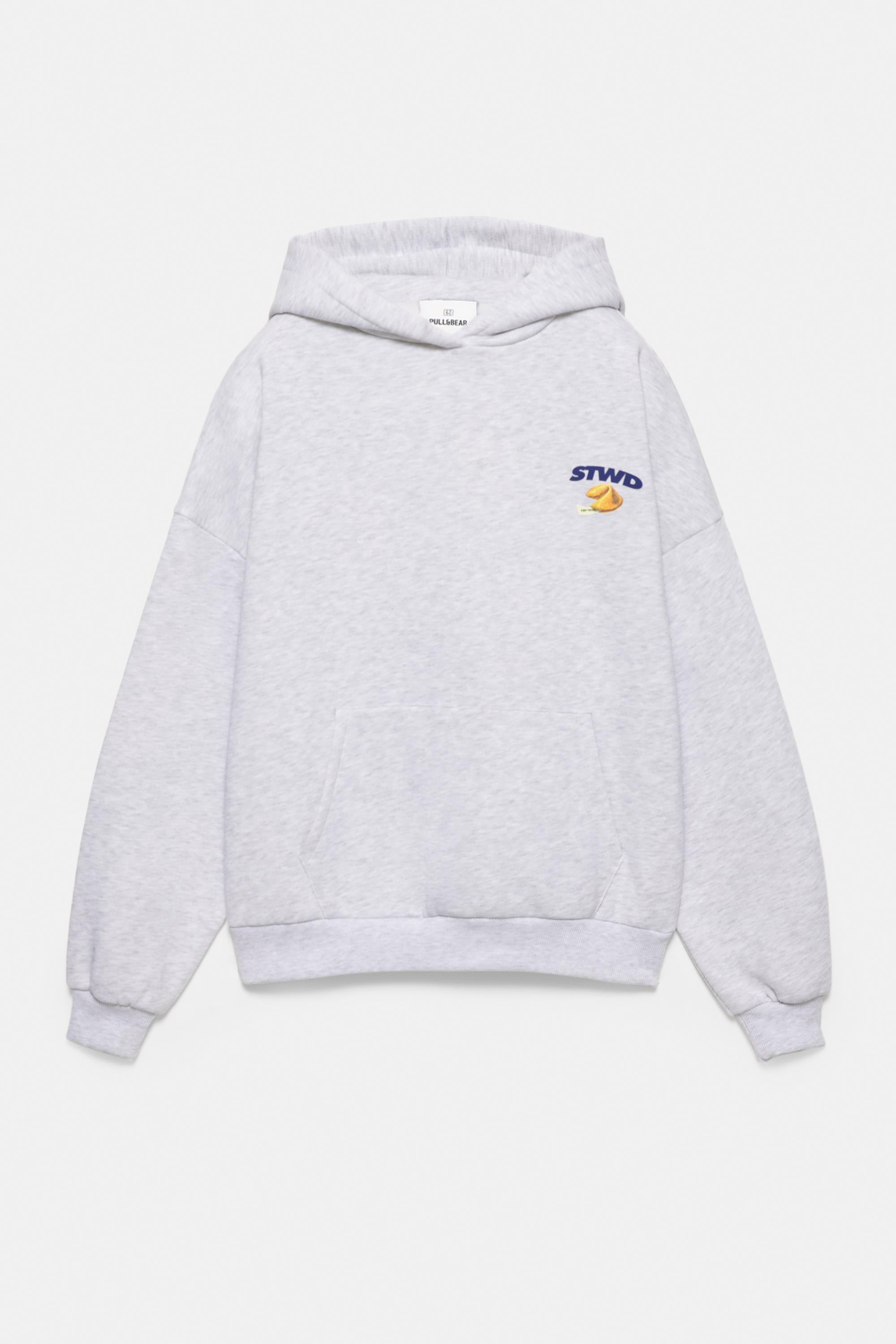 STWD fortune cookie hoodie — Grey marl
