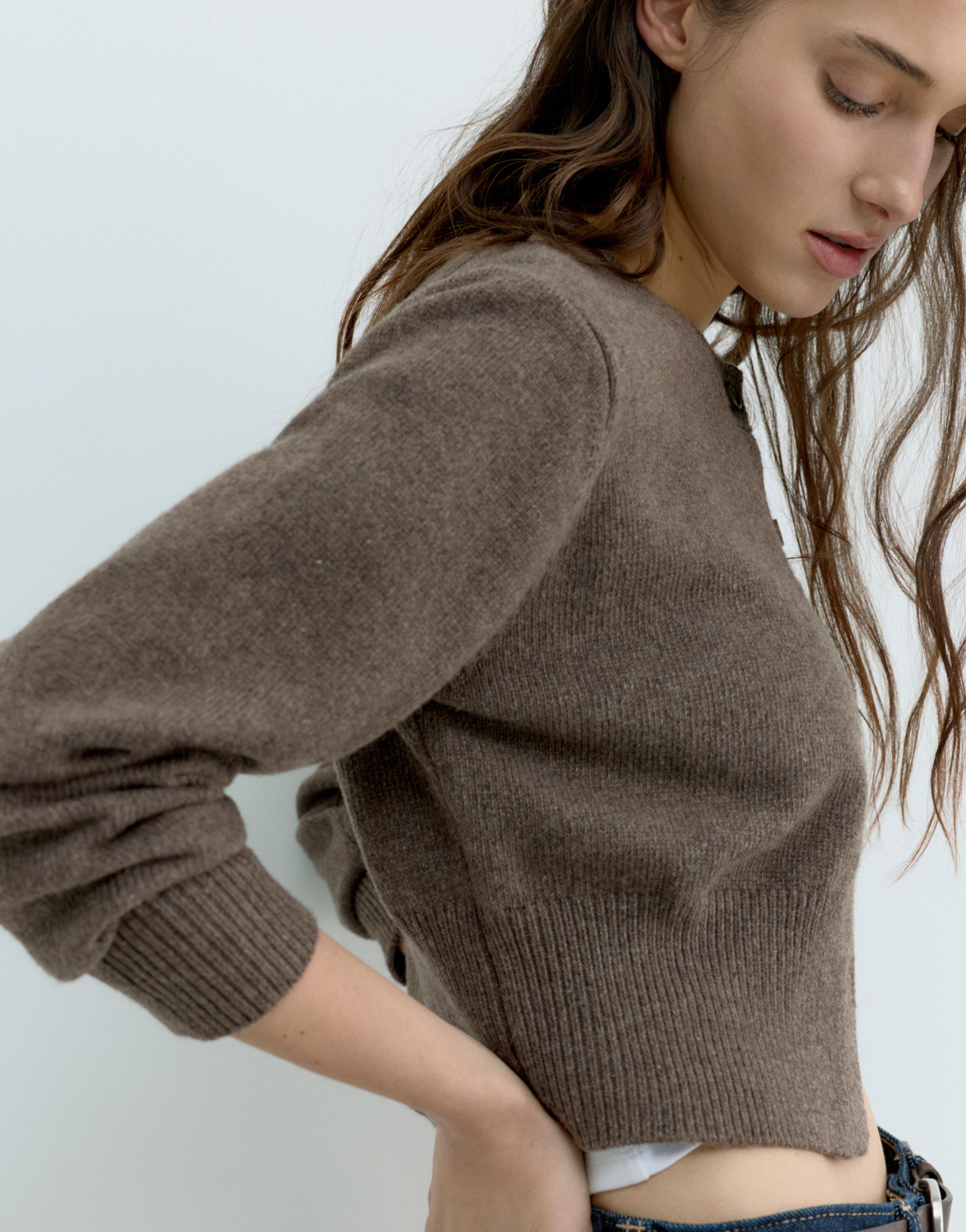 Kısa düğmeli hırka - Görsel 11