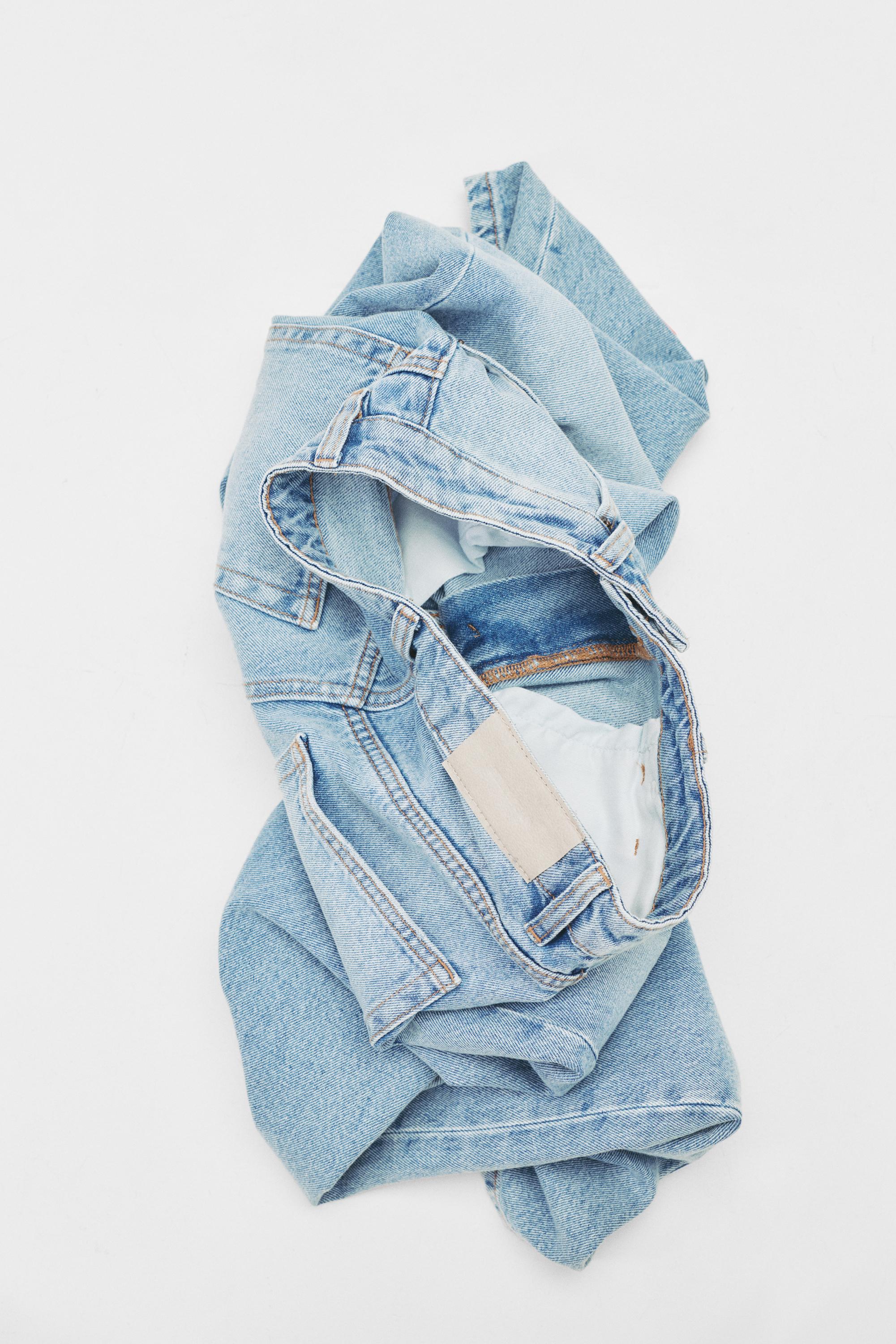 High-waist wide-leg jeans — Pale blue