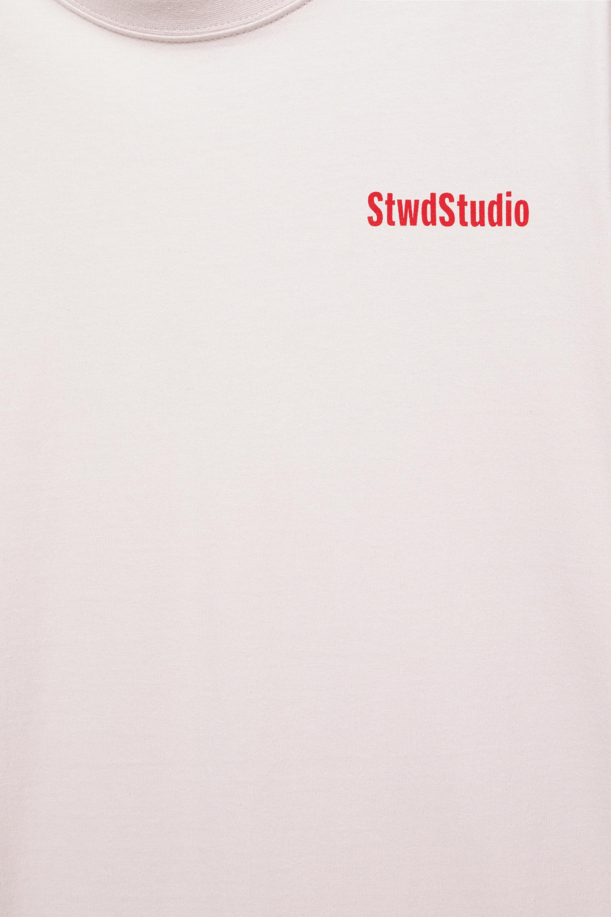 STWD Studio label T-shirt — Pastel pink