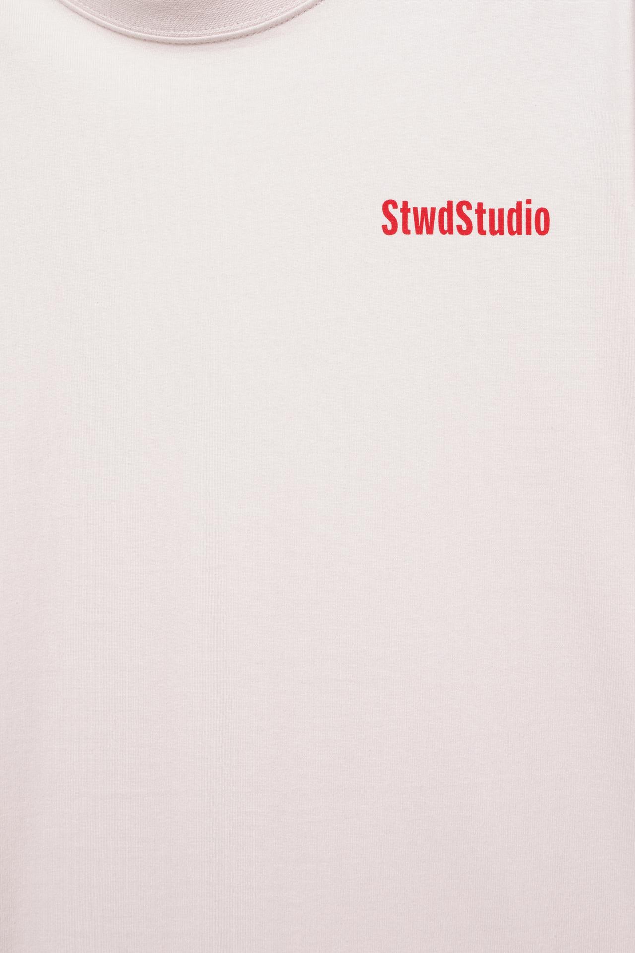 STWD Studio label T-shirt — Pastel pink