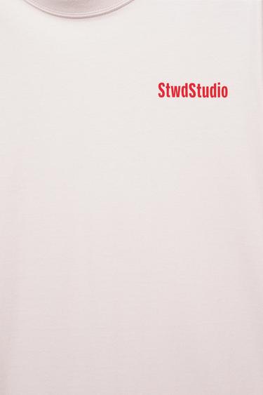 STWD Studio label T-shirt — Pastel pink 9