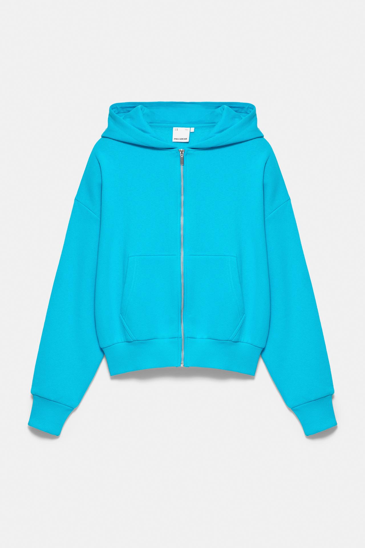 Zip-up hoodie — Turquoise