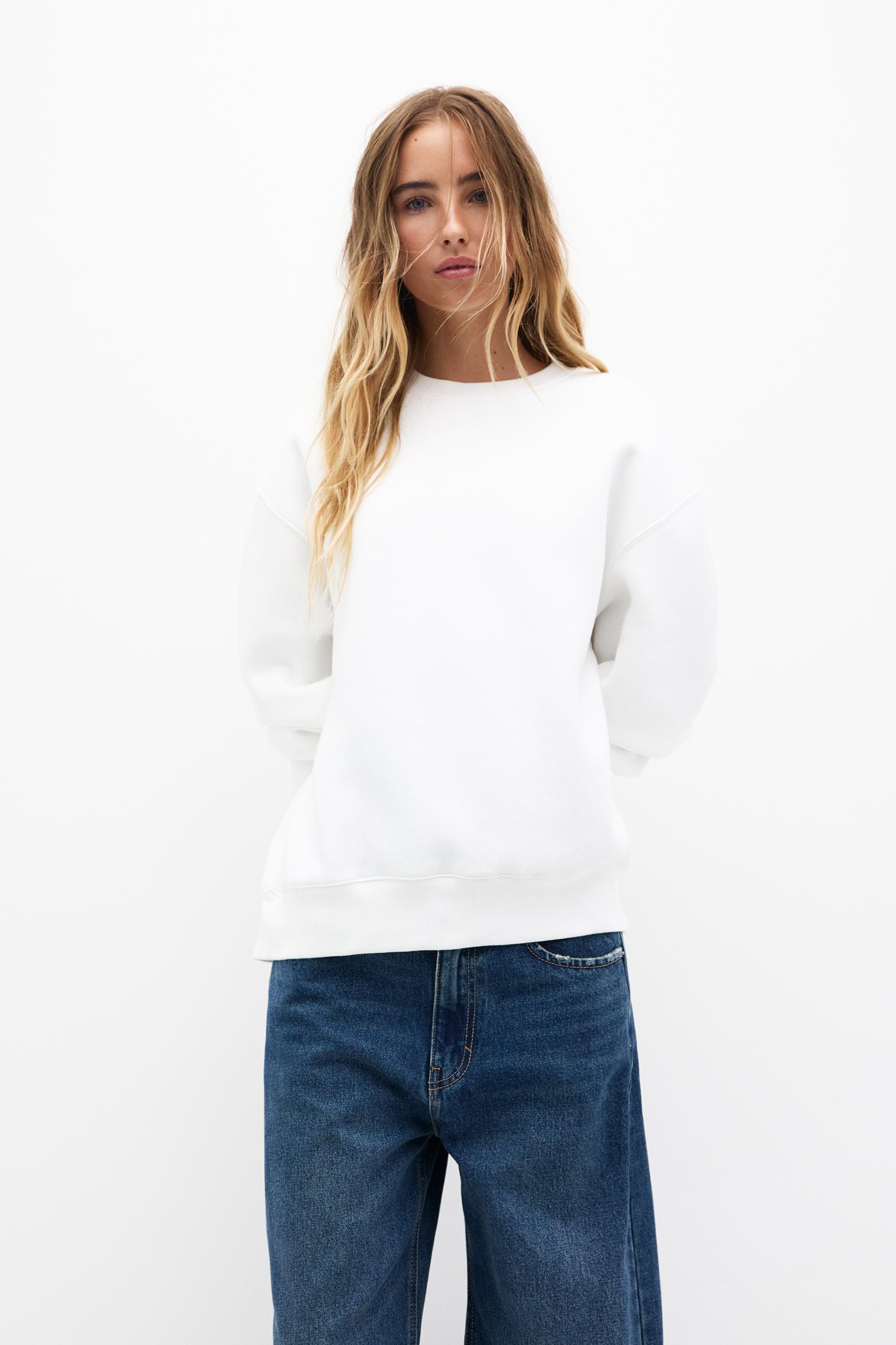 Pull and bear oversize sweatshirt sale