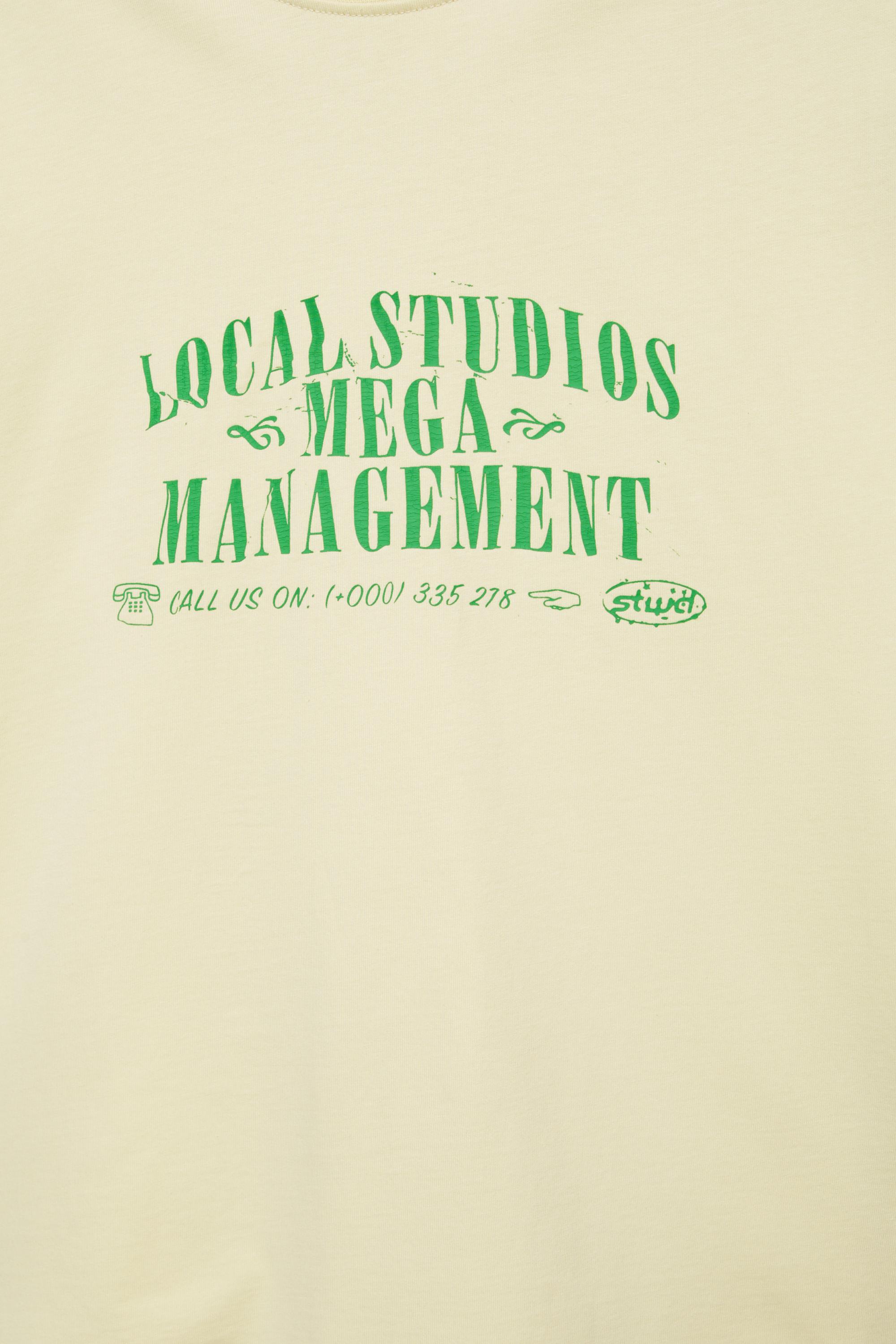 Cropped STWD graphic T-shirt — Yellow