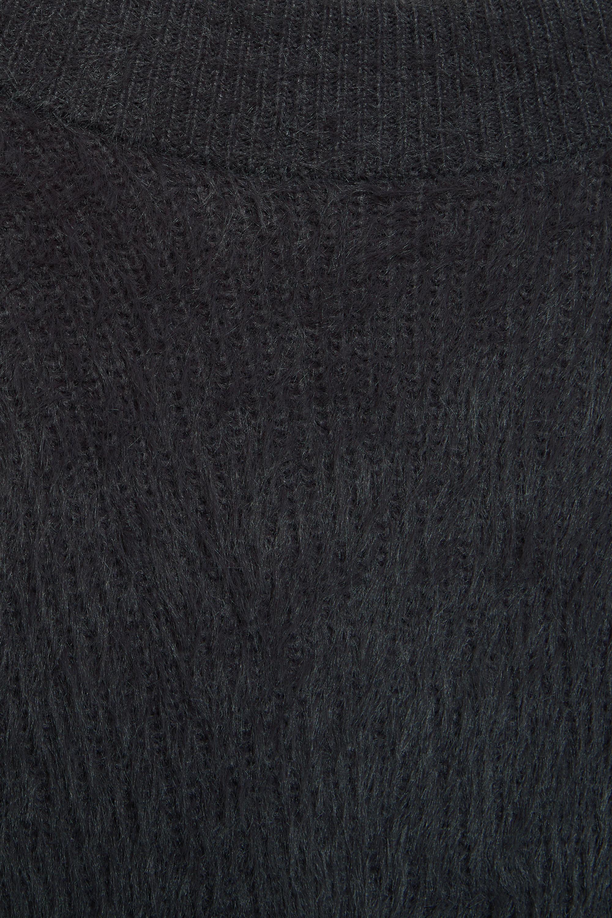 Asymmetric faux fur sweater — Lead