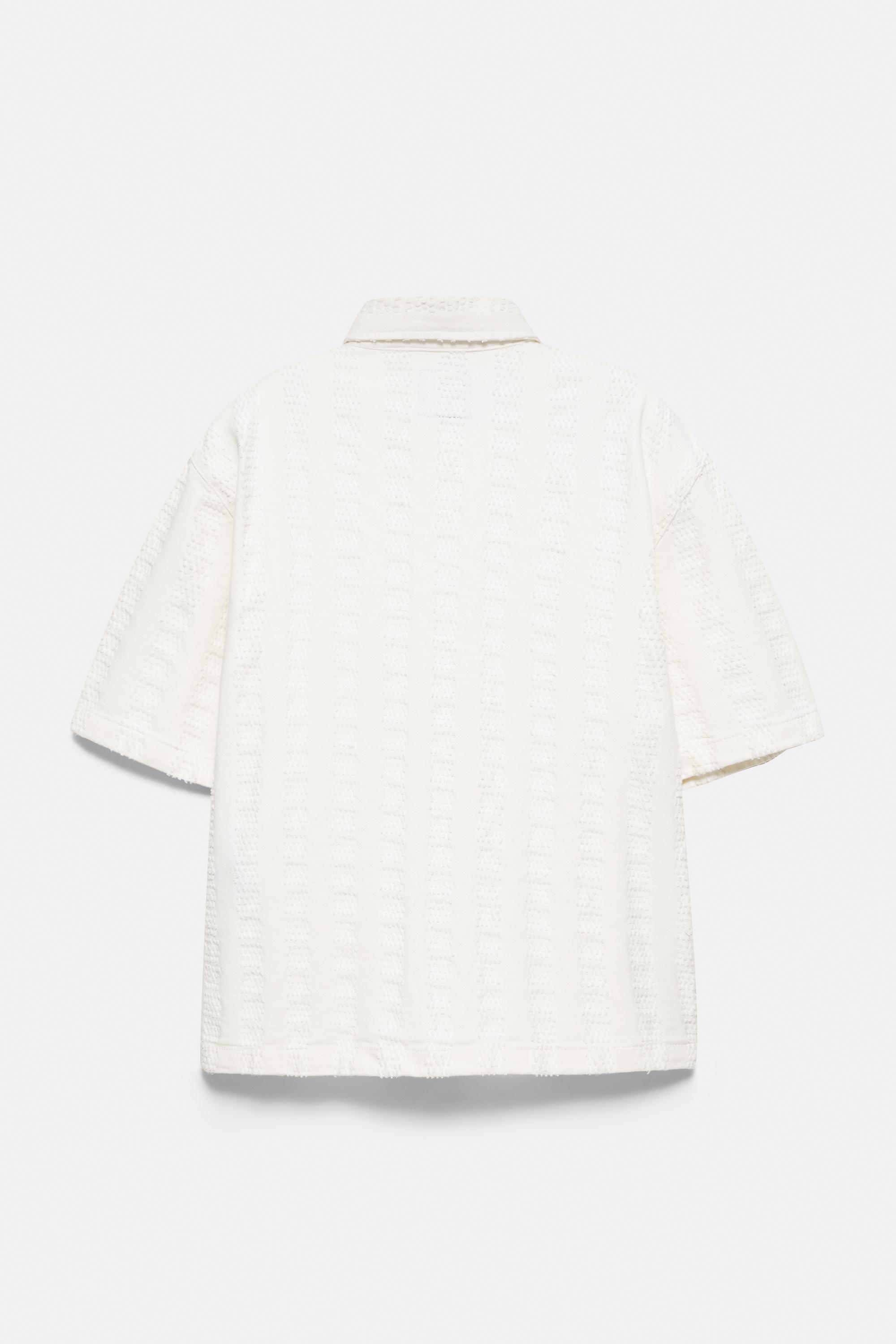 Jacquard shirt — Ecru