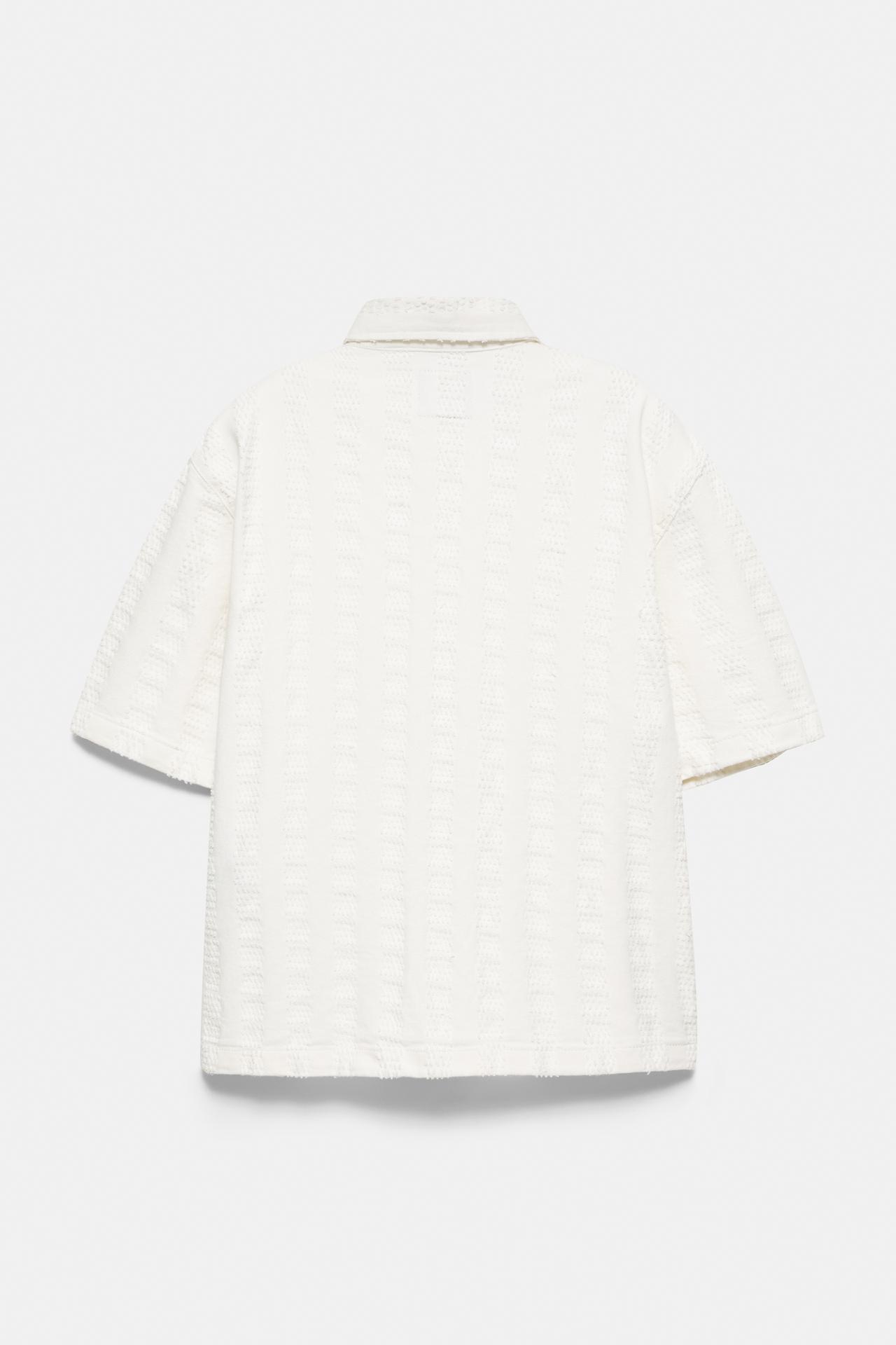Jacquard shirt — Ecru