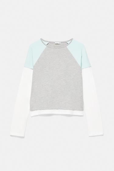 Double raglan sleeve T-shirt — Grey 2