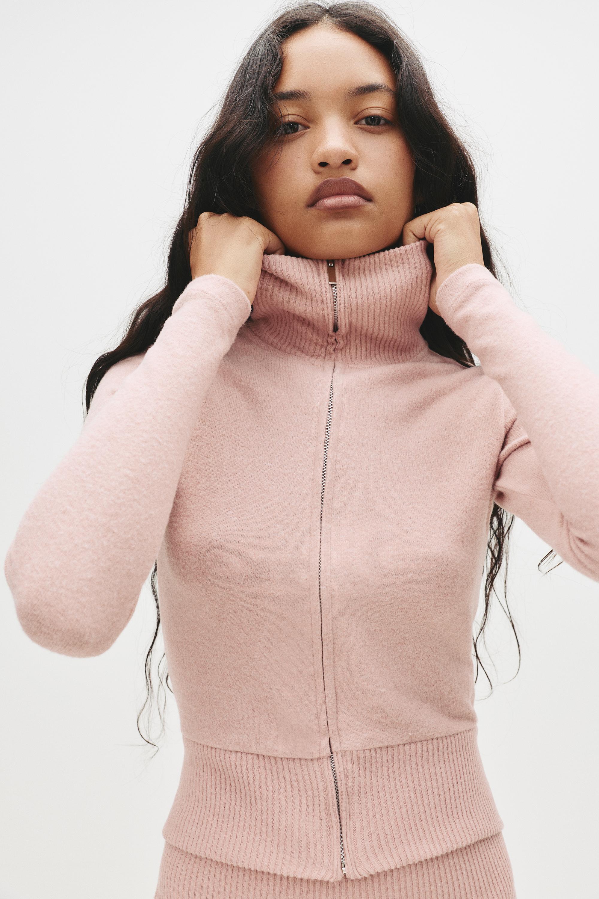 Soft-Touch-Jacke Mit Reißverschluss