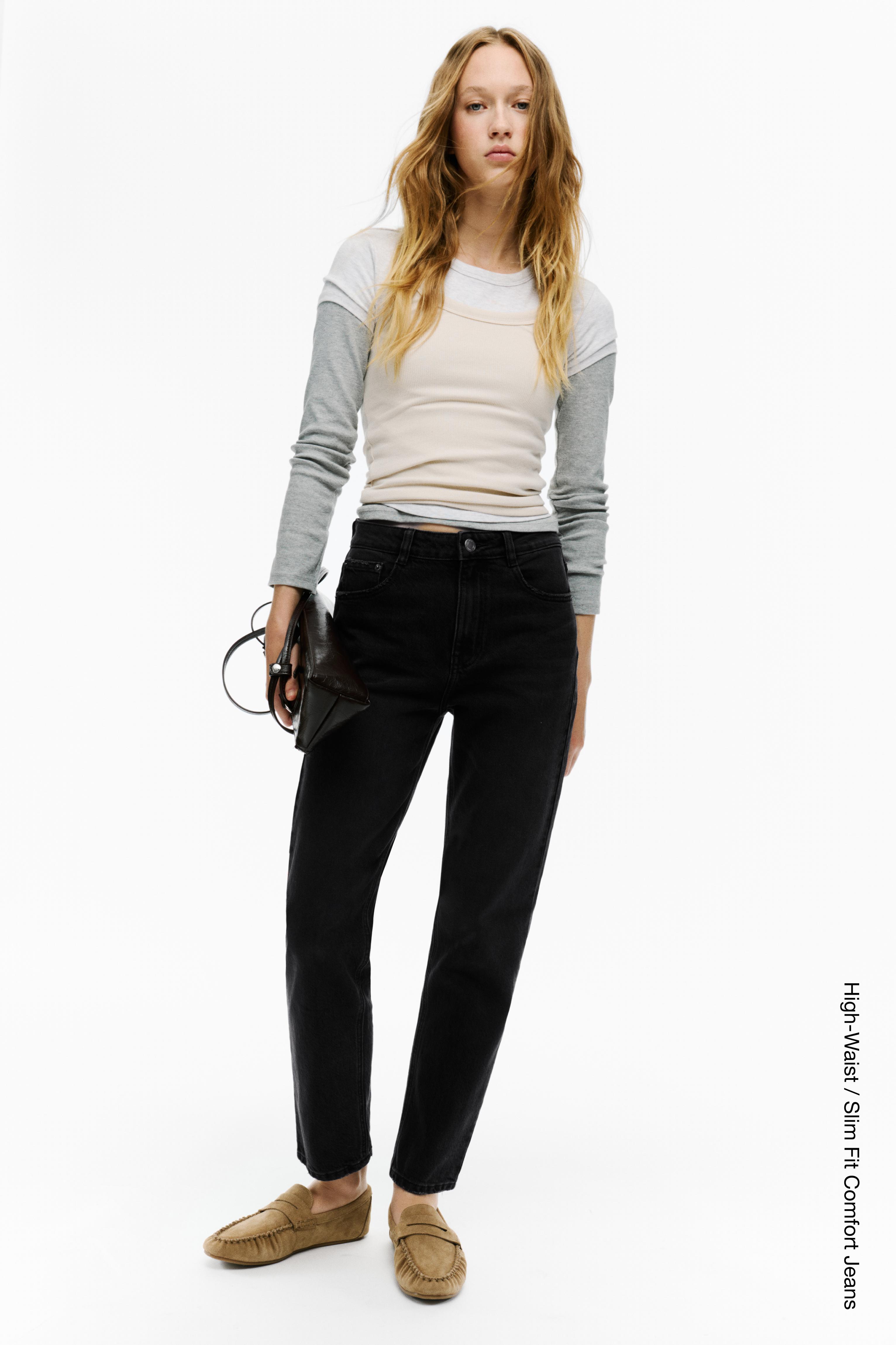 Slim fit comfort jeans — Black