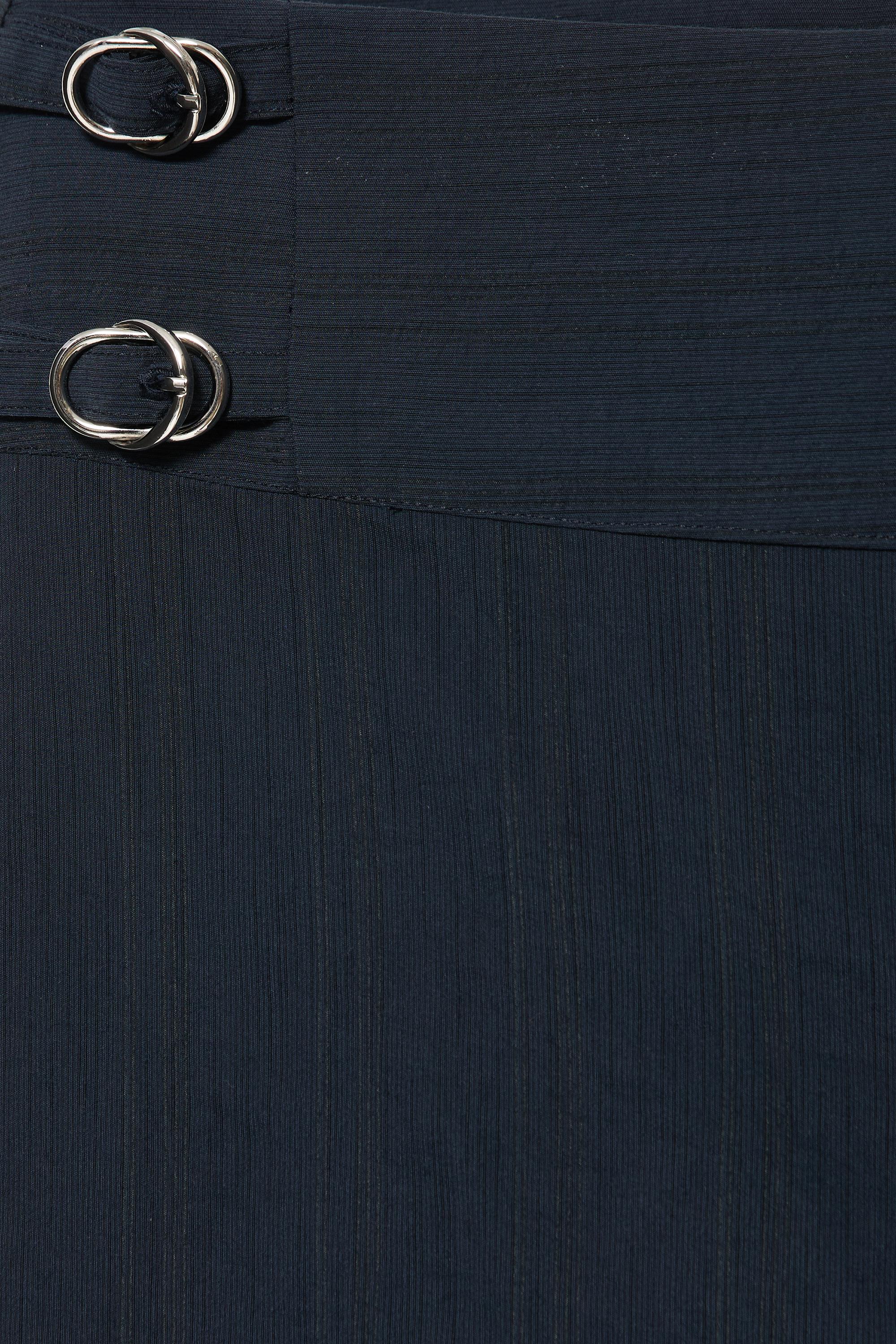 Buckle-detail trousers — Navy