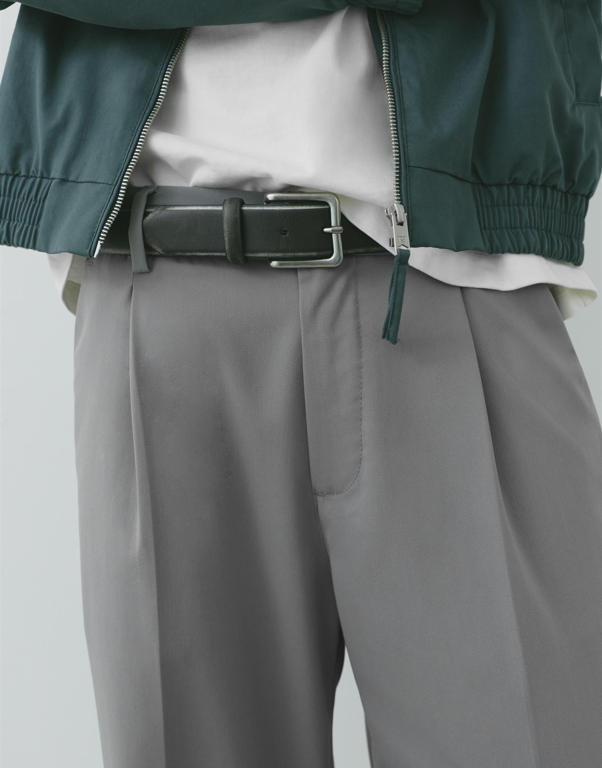 Wide-leg tailored trousers — Grey