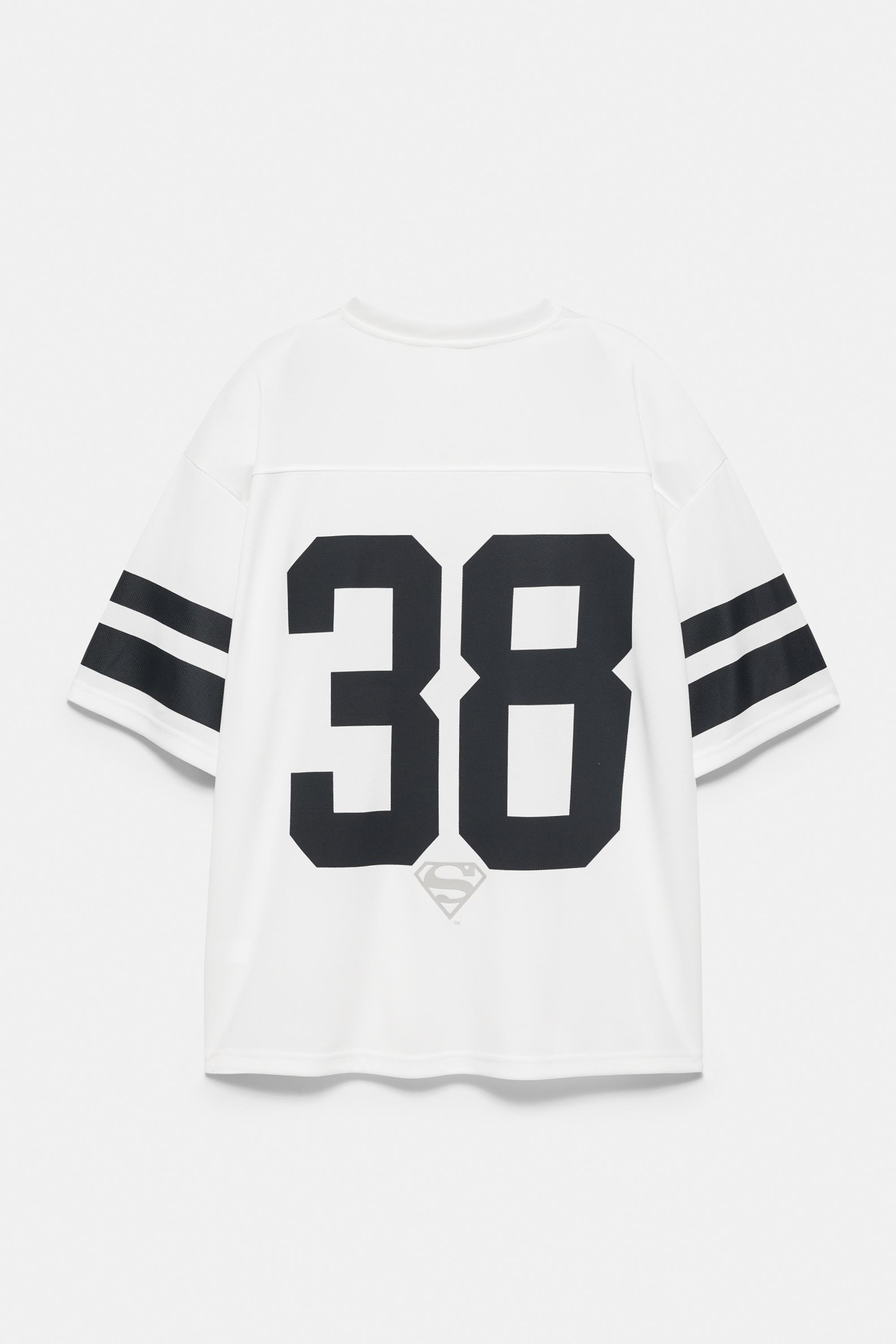 Superman Football T-shirt — Off white