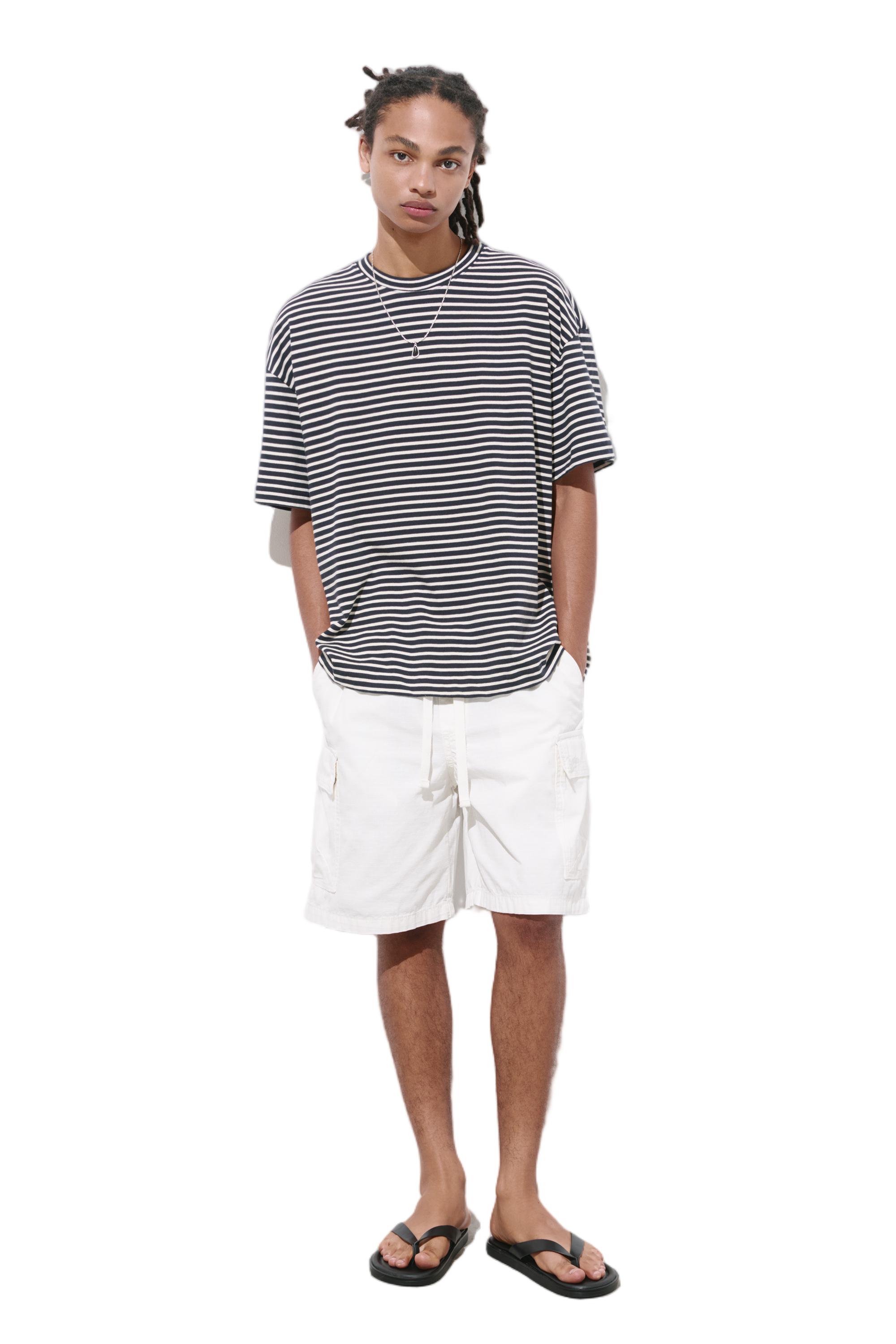Ripstop cargo Bermuda shorts — Off white