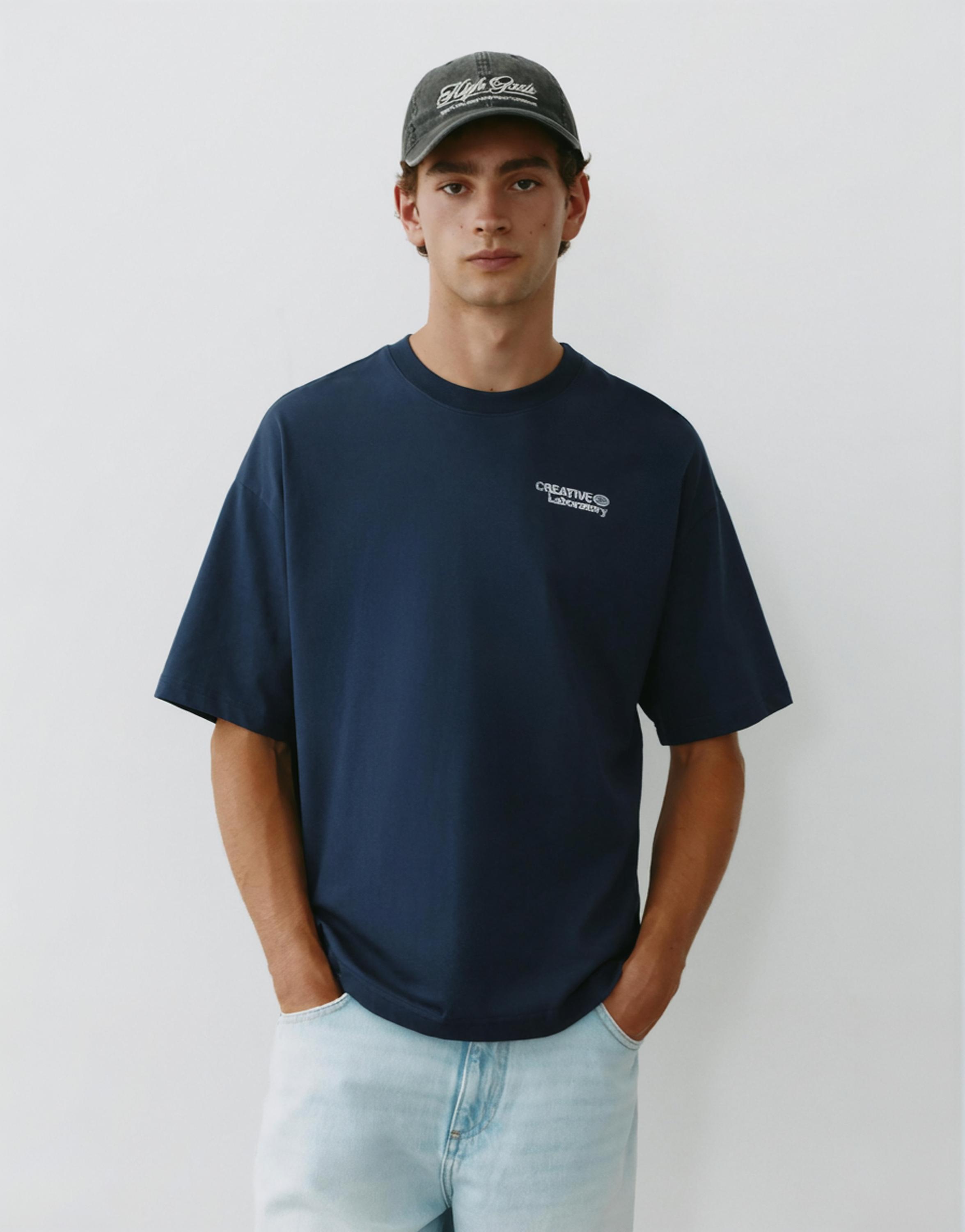 Creative Laboratory graphic T-shirt — Navy