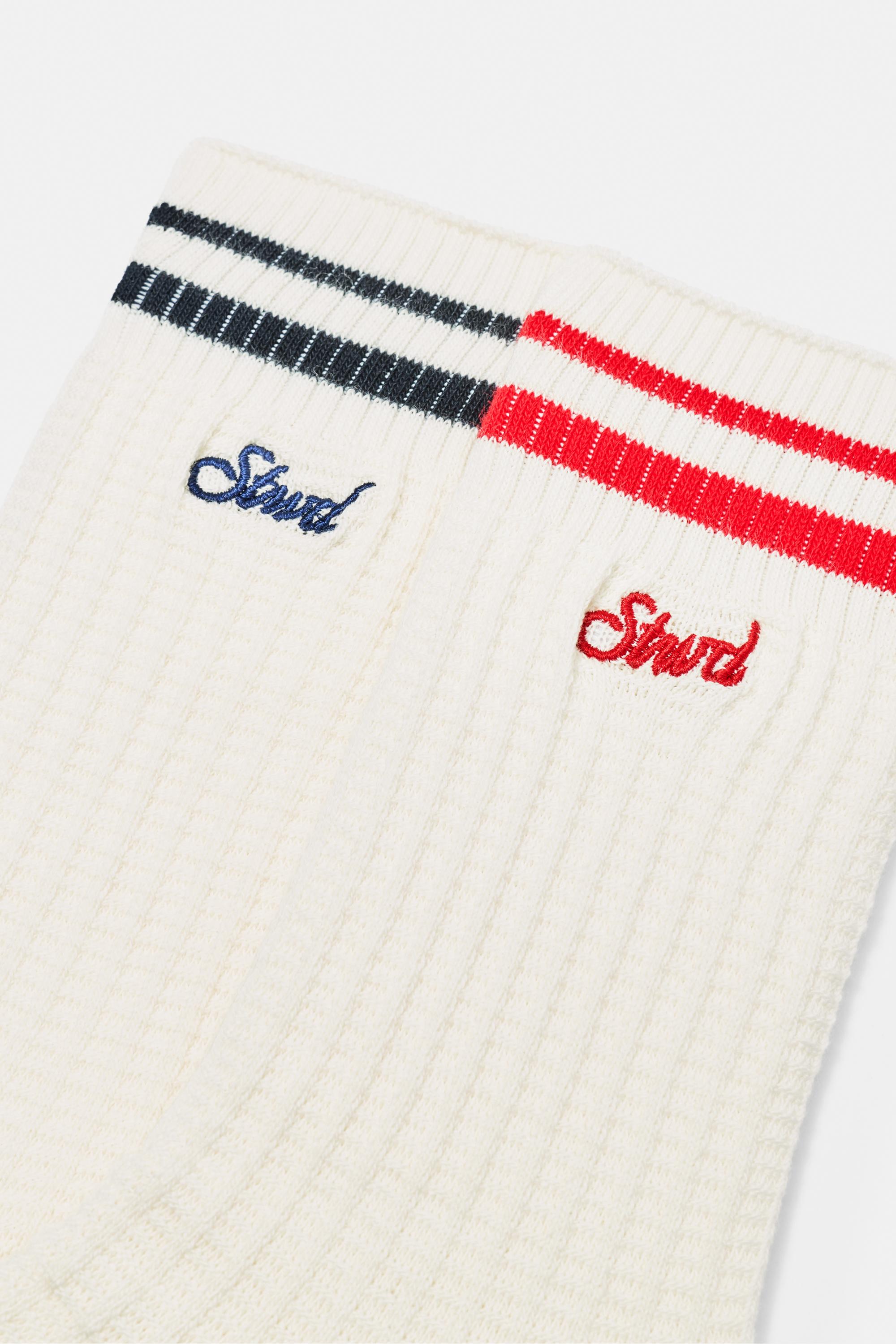 Striped sports socks — Red
