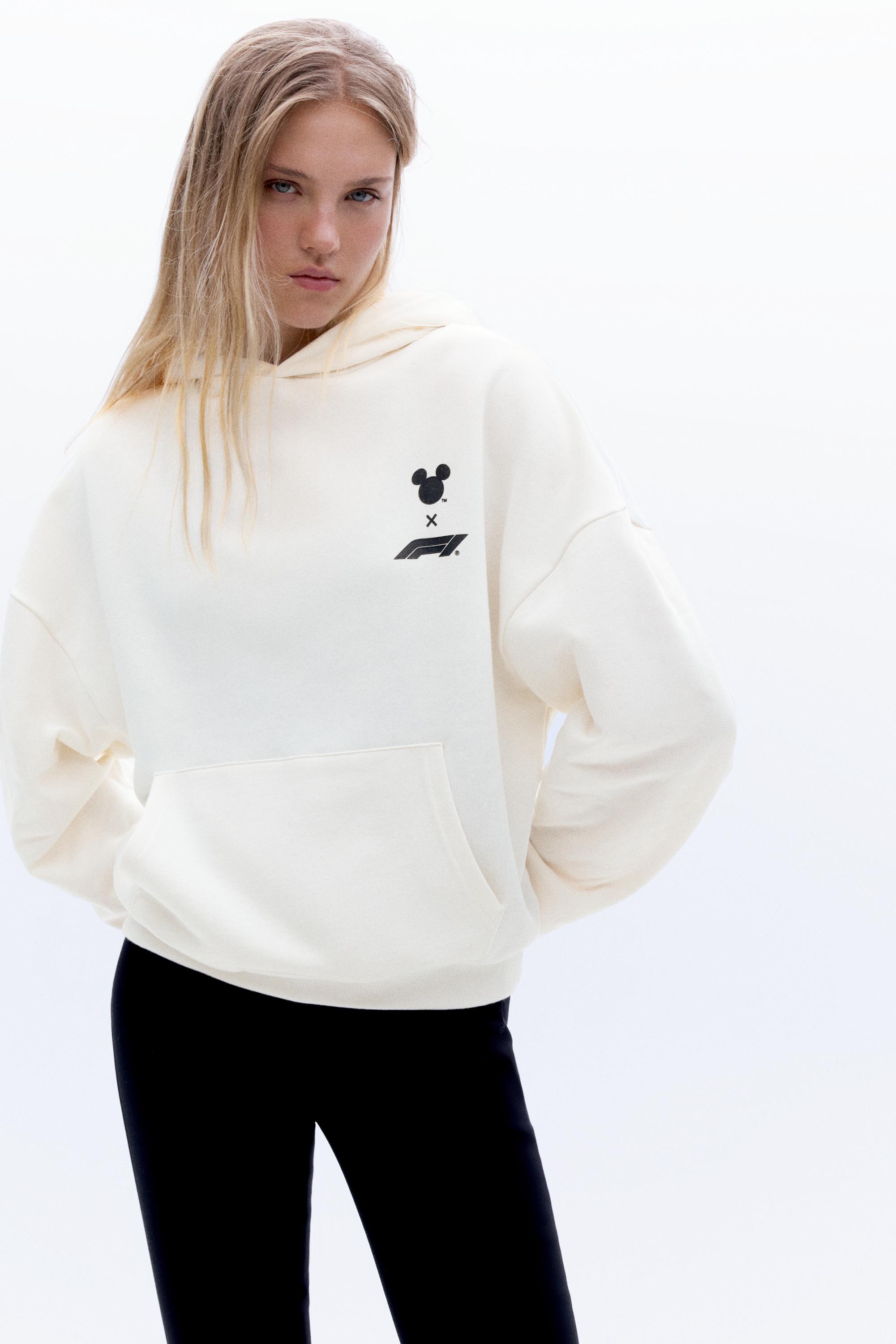 Sweat À Capuche Blanc Disney X F1