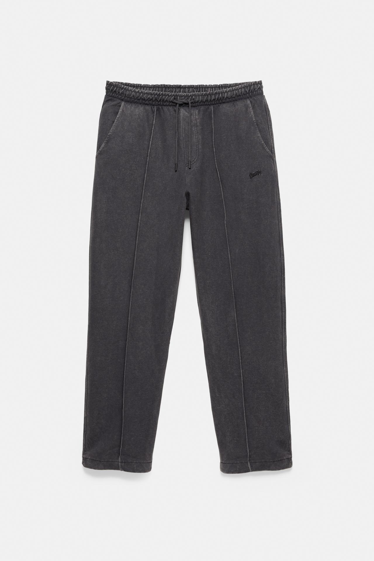 Washed-effect jogger trousers — Black