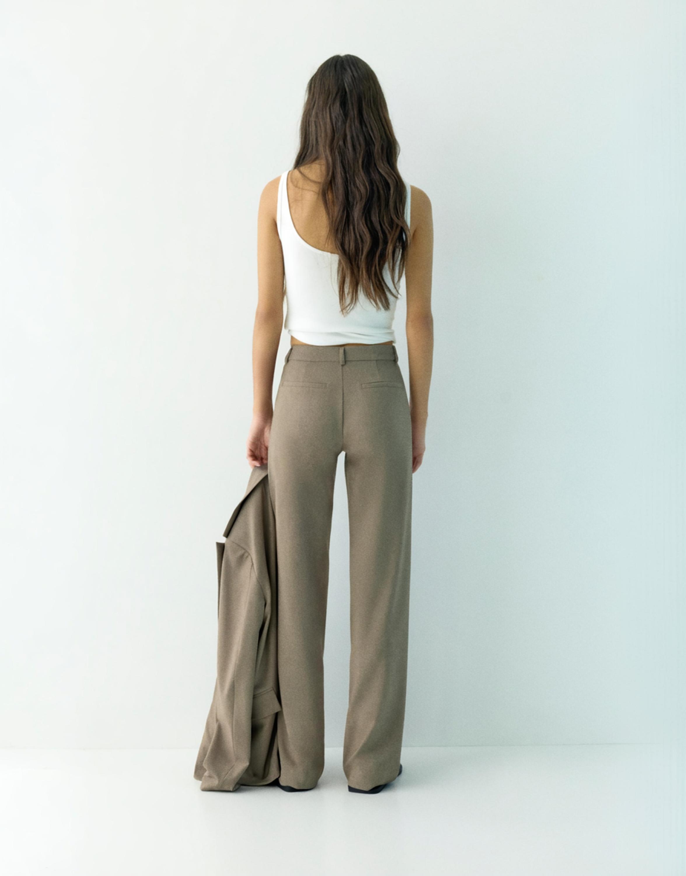 Uzun bol paça kumaş pantolon - Görsel 27