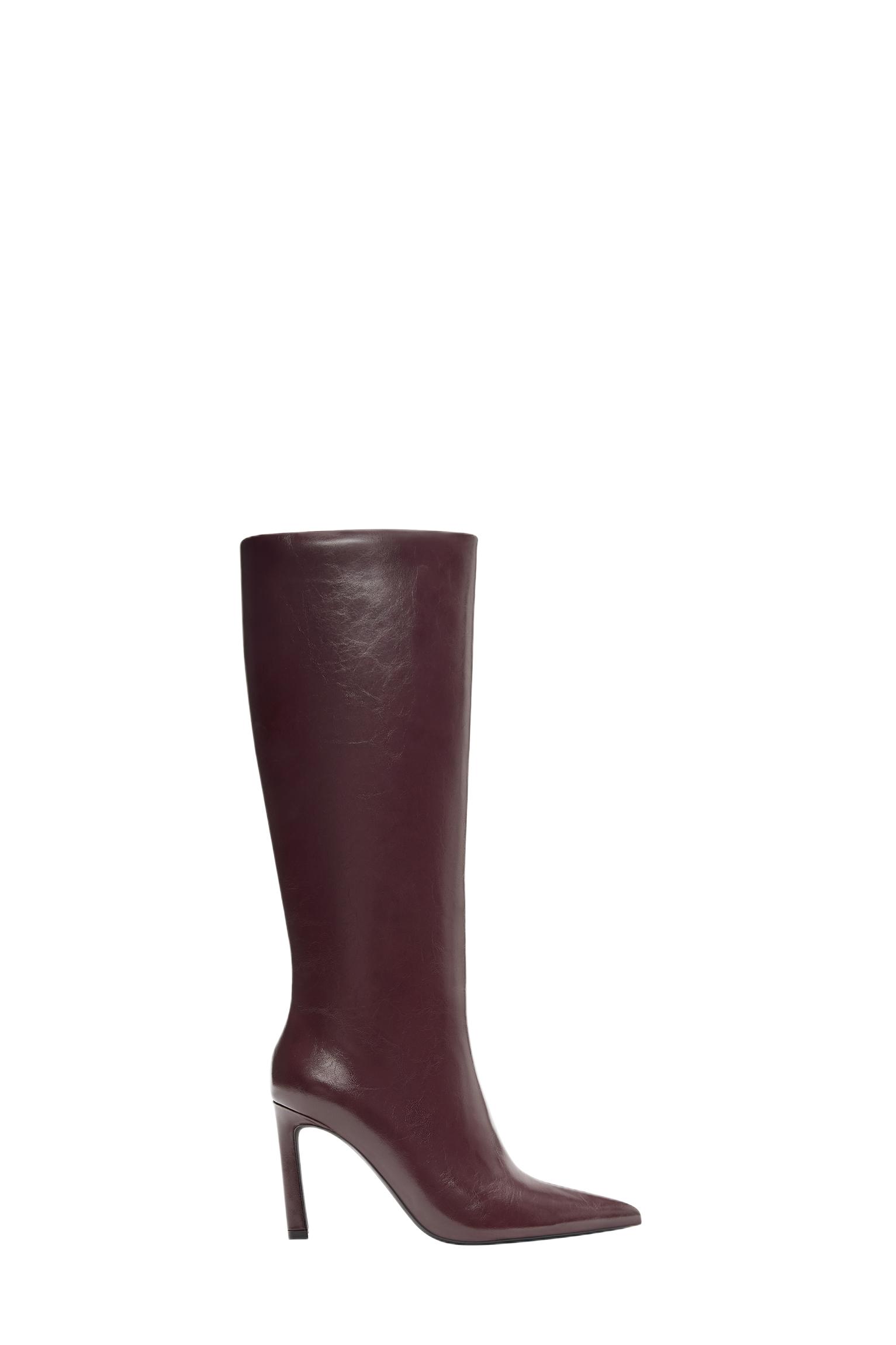 High-heel boots — Burgundy