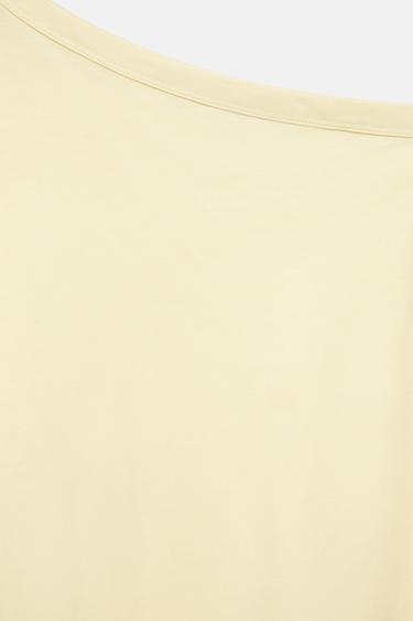 Asymmetric short sleeve T-shirt — Yellow 7
