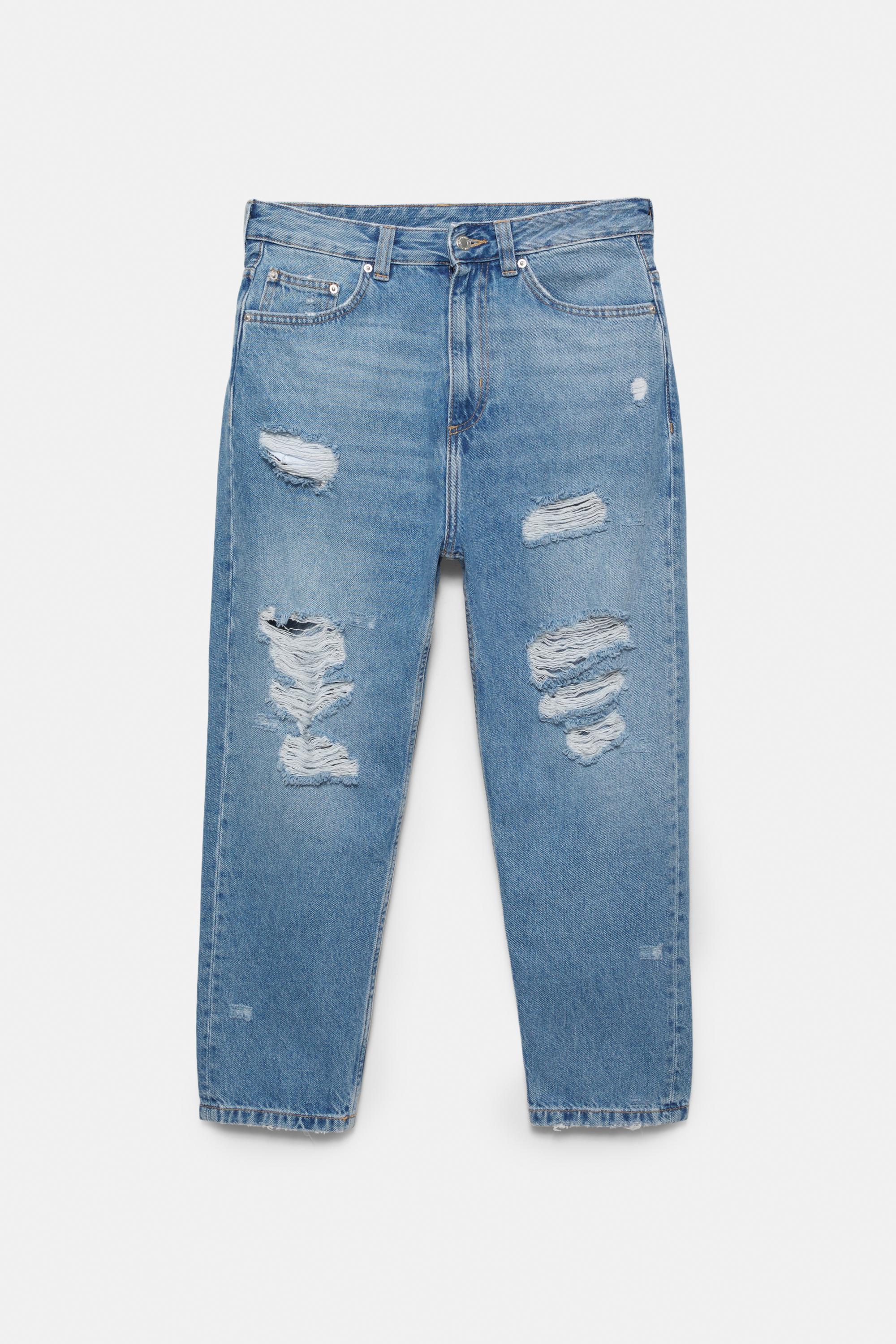 Relaxed fit ripped jeans — Pale indigo