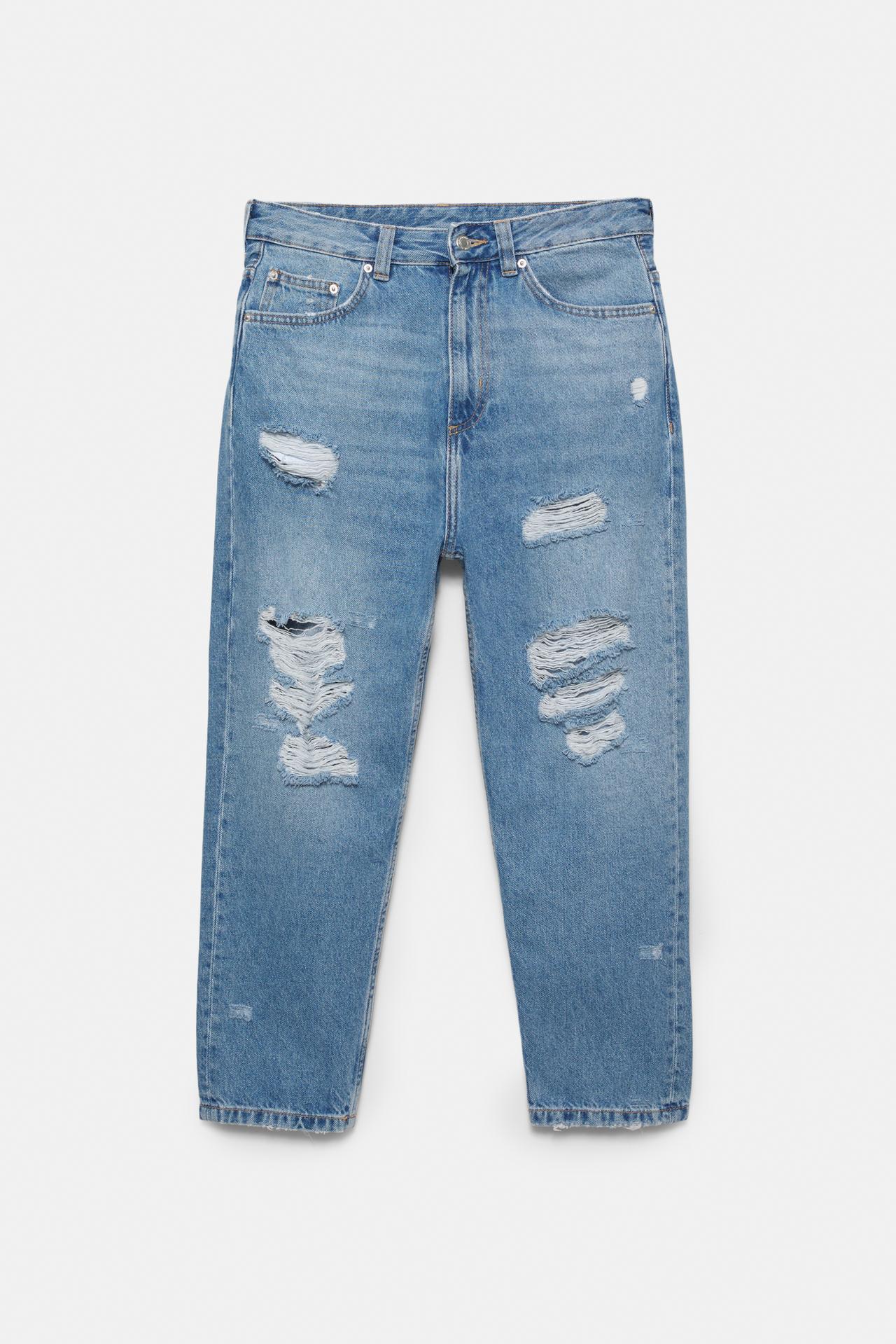 Relaxed fit ripped jeans — Pale indigo