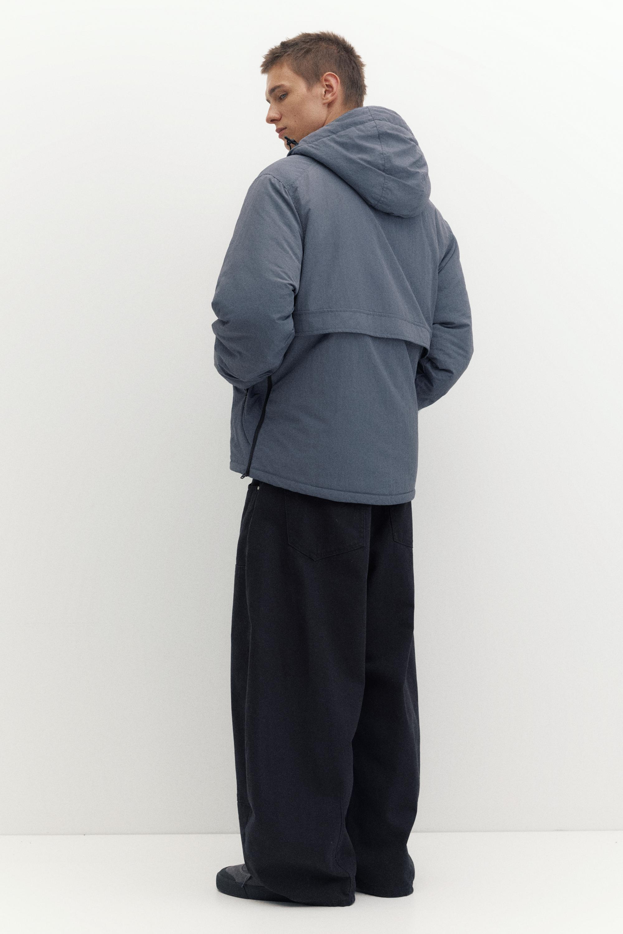 Hooded anorak jacket — Petroleum
