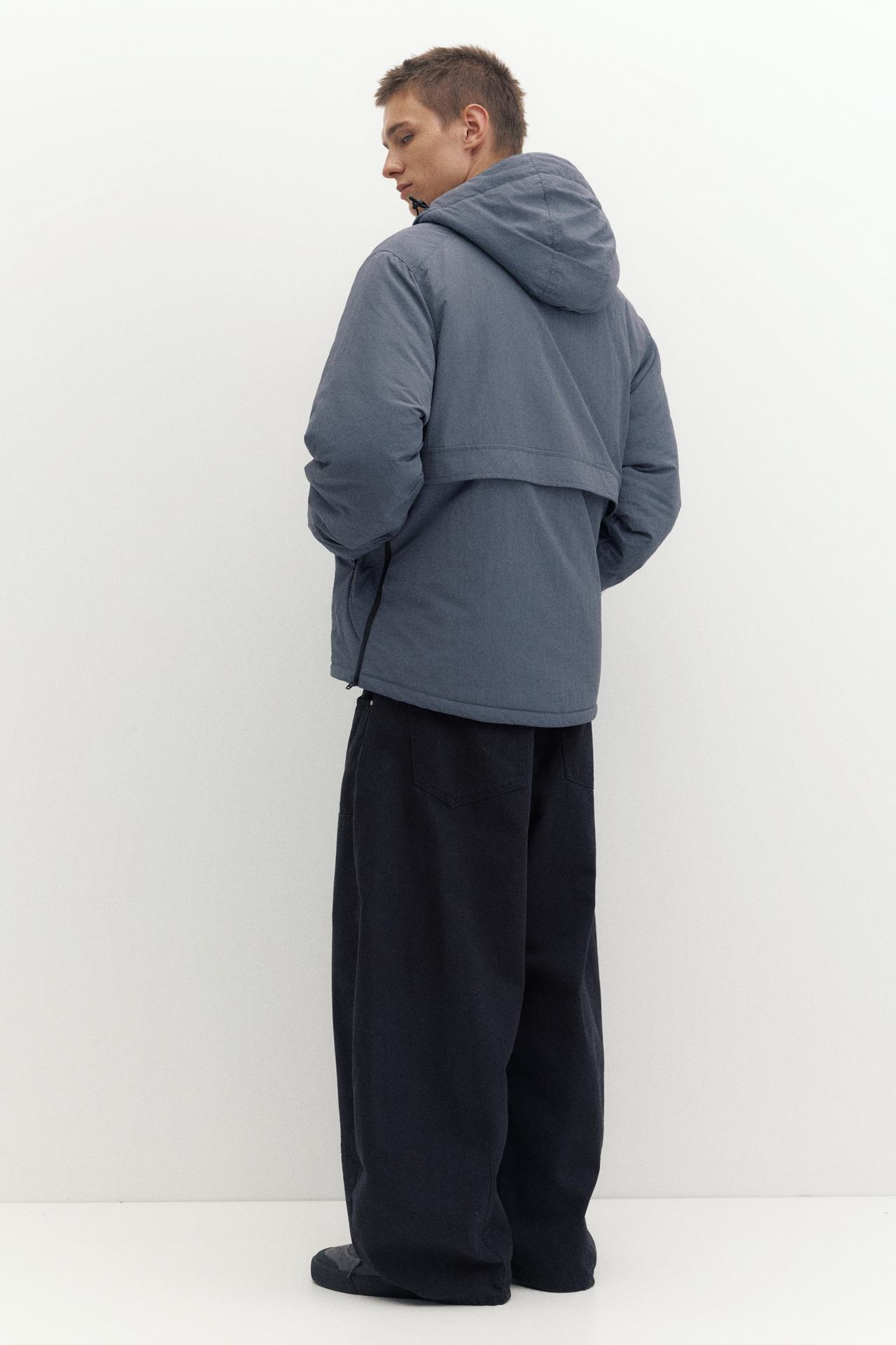 Hooded anorak jacket — Petroleum