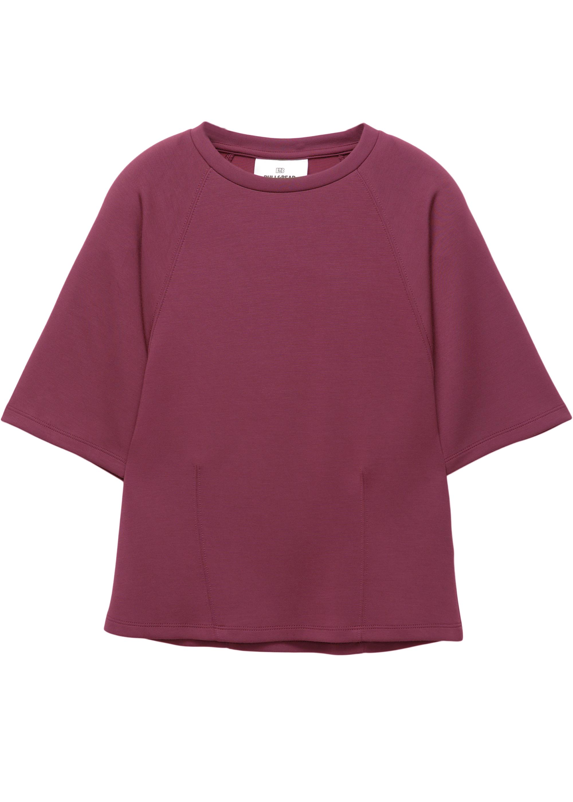 Soft touch short sleeve sweatshirt — Eggplant