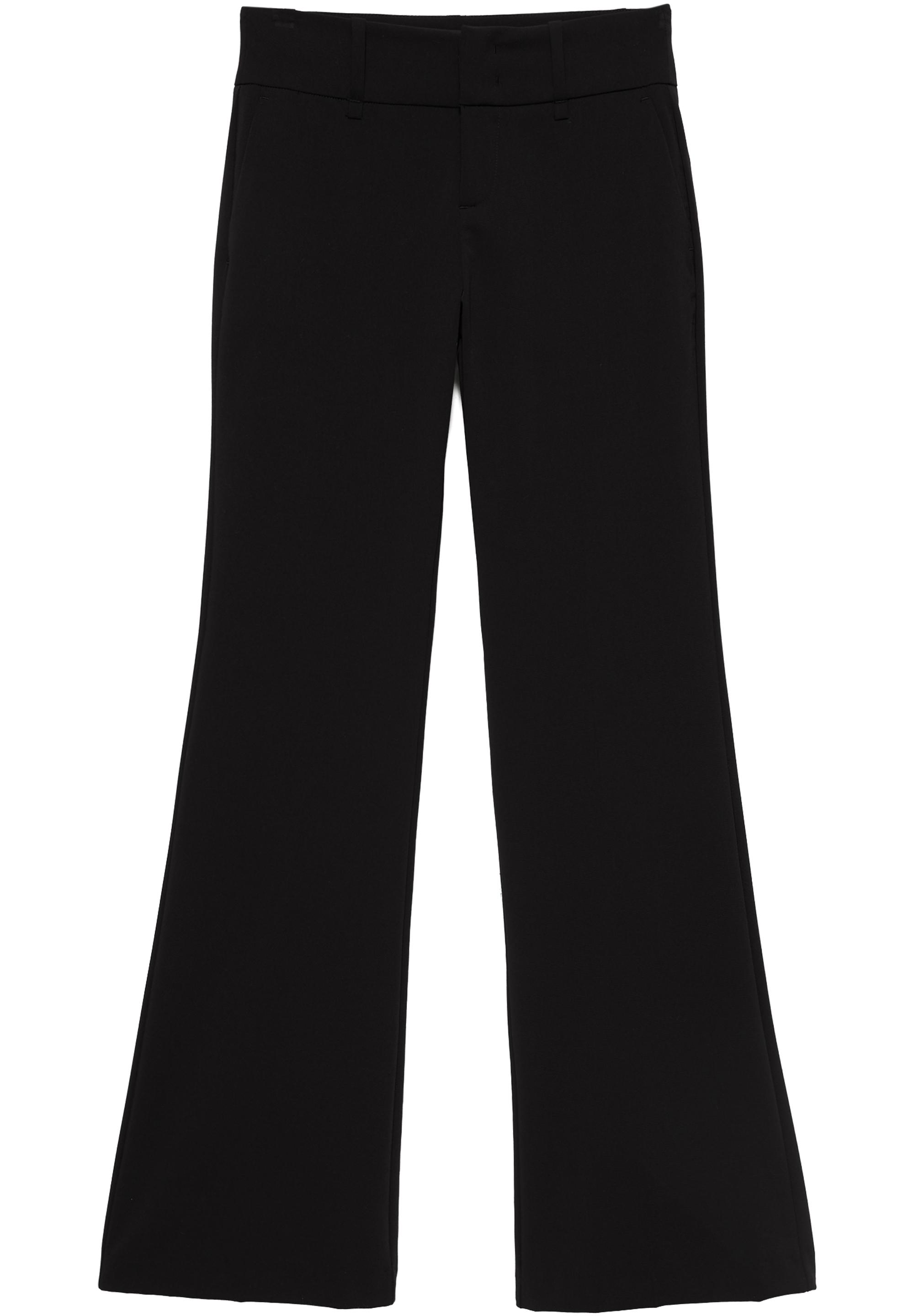 Flared trousers with belt loops — Black