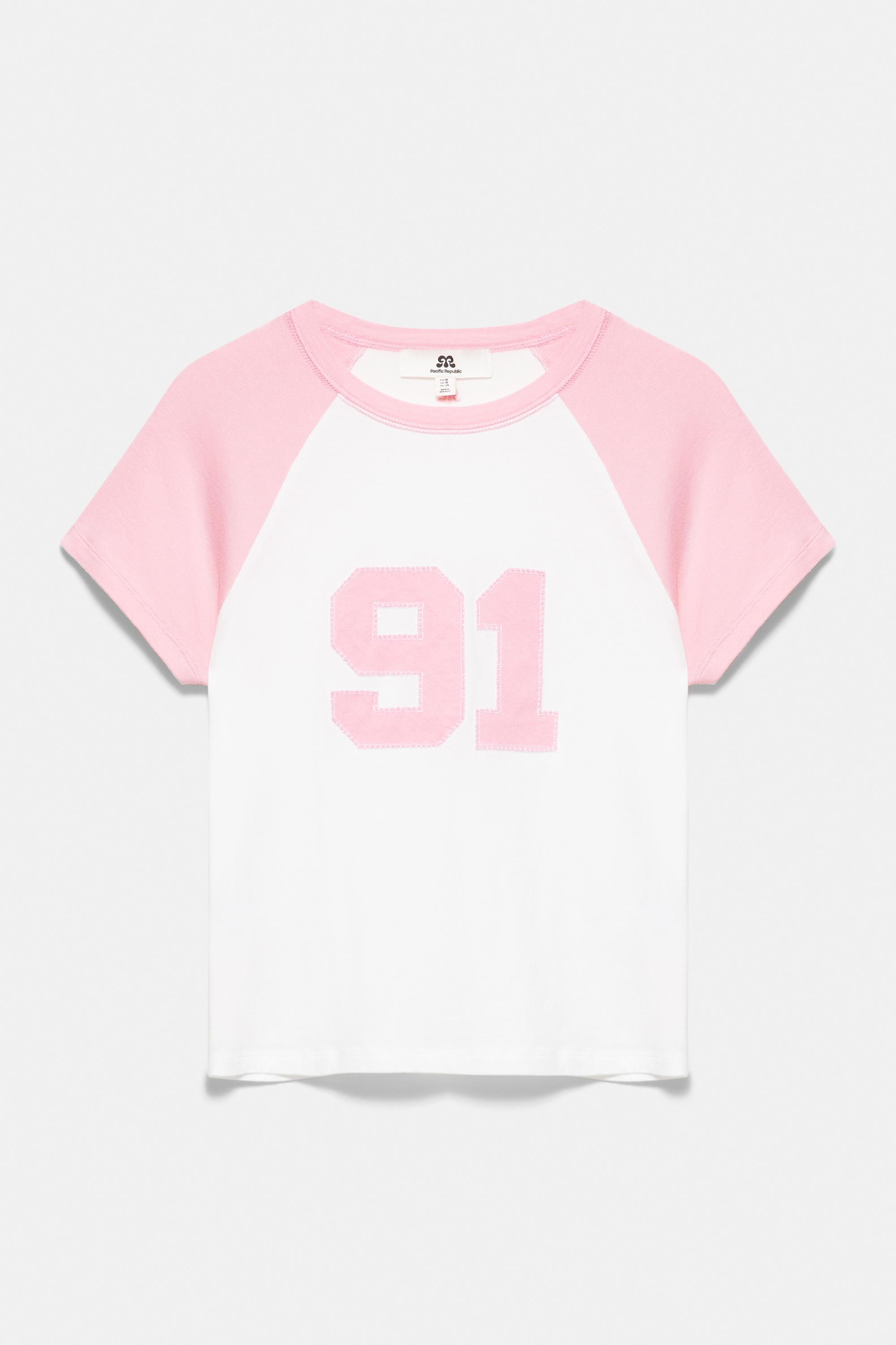 Number raglan T-shirt — Ice
