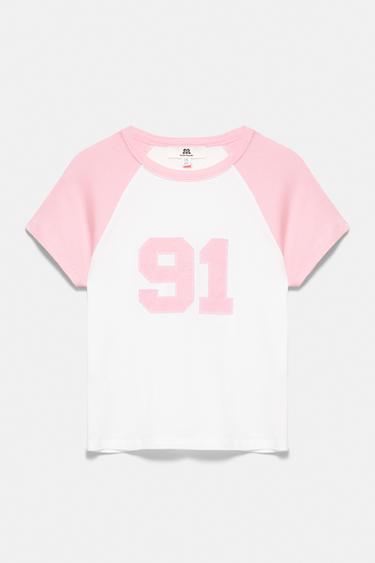 Number raglan T-shirt — Ice 5