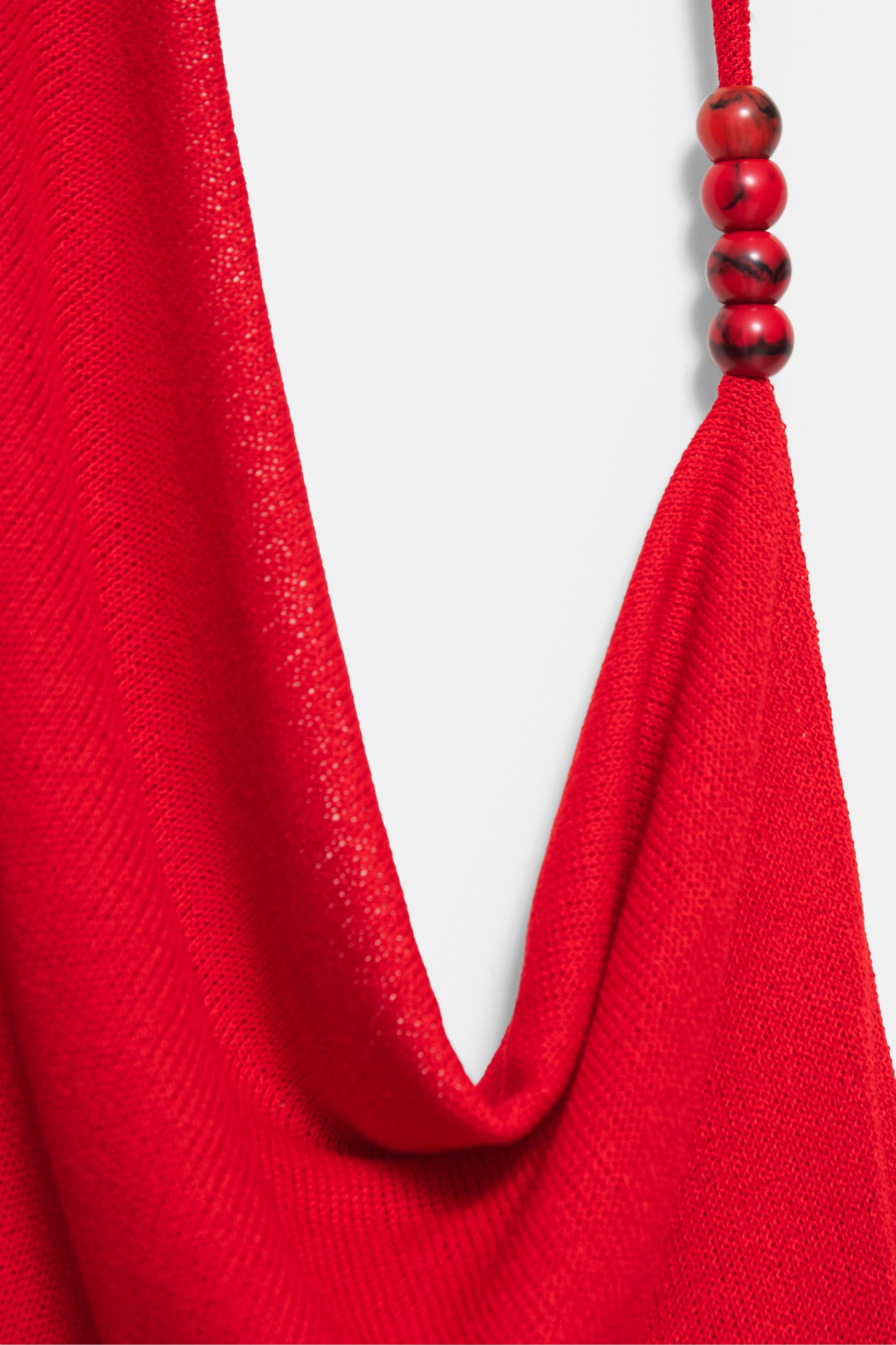 Short red dress — Dark pink
