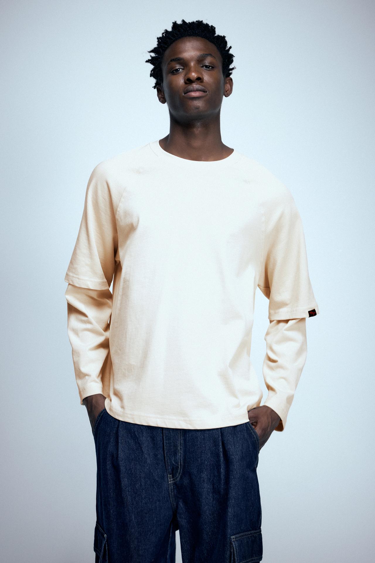Double sleeve T-shirt — Sand