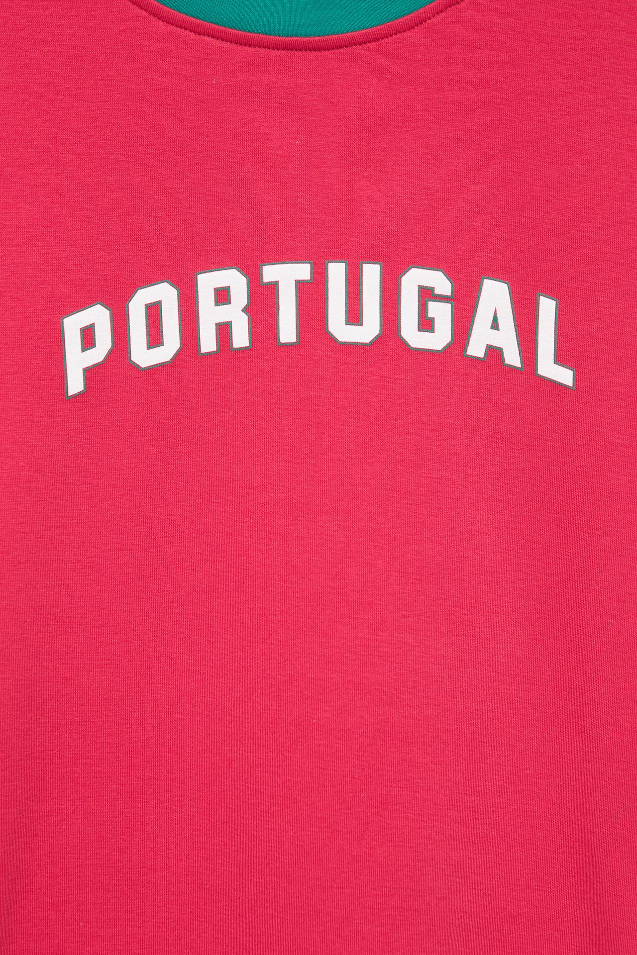 Slim-fit Portugal graphic T-shirt — Red