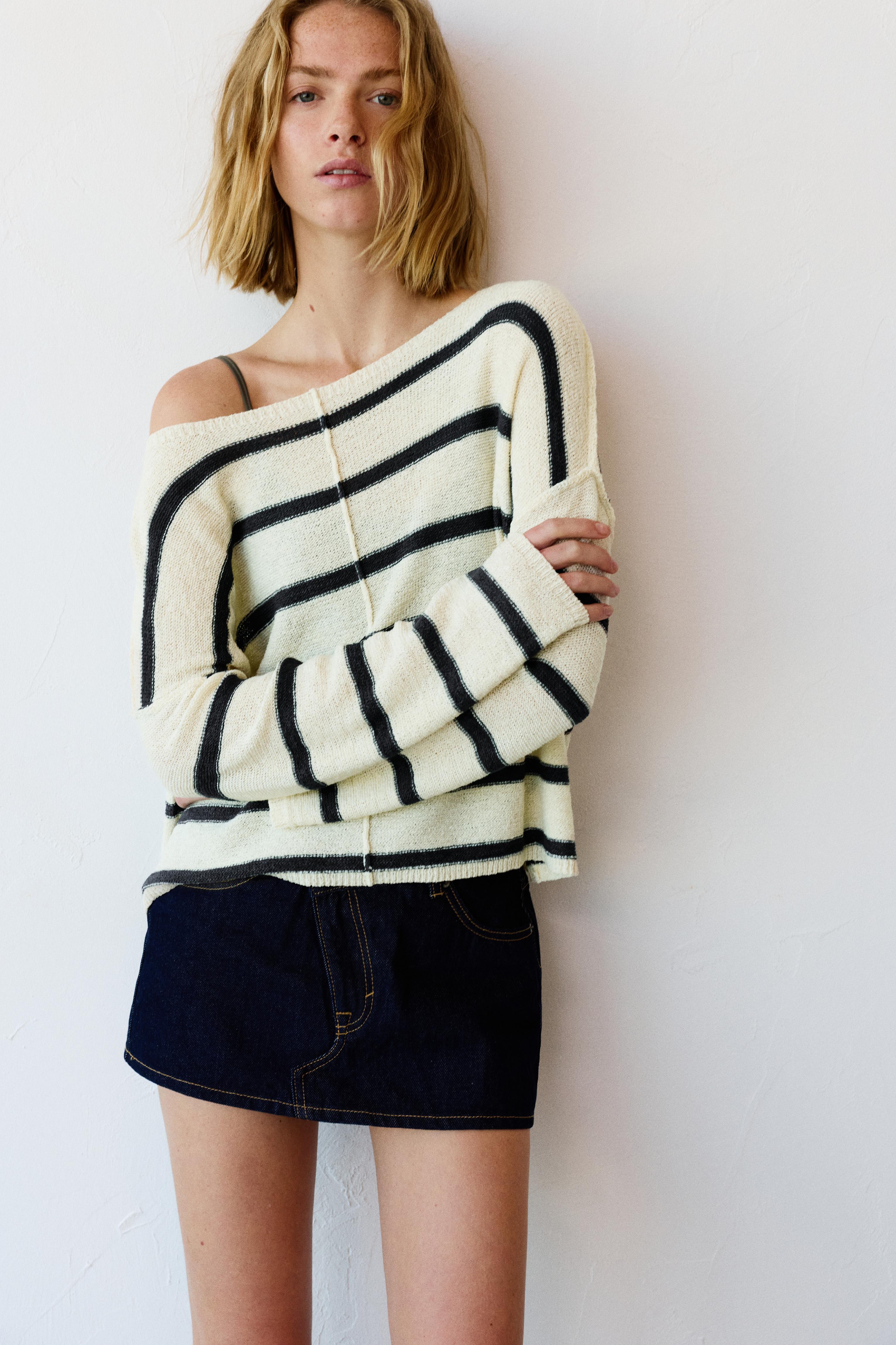 Asimetrik ince örgü kazak - Görsel 33