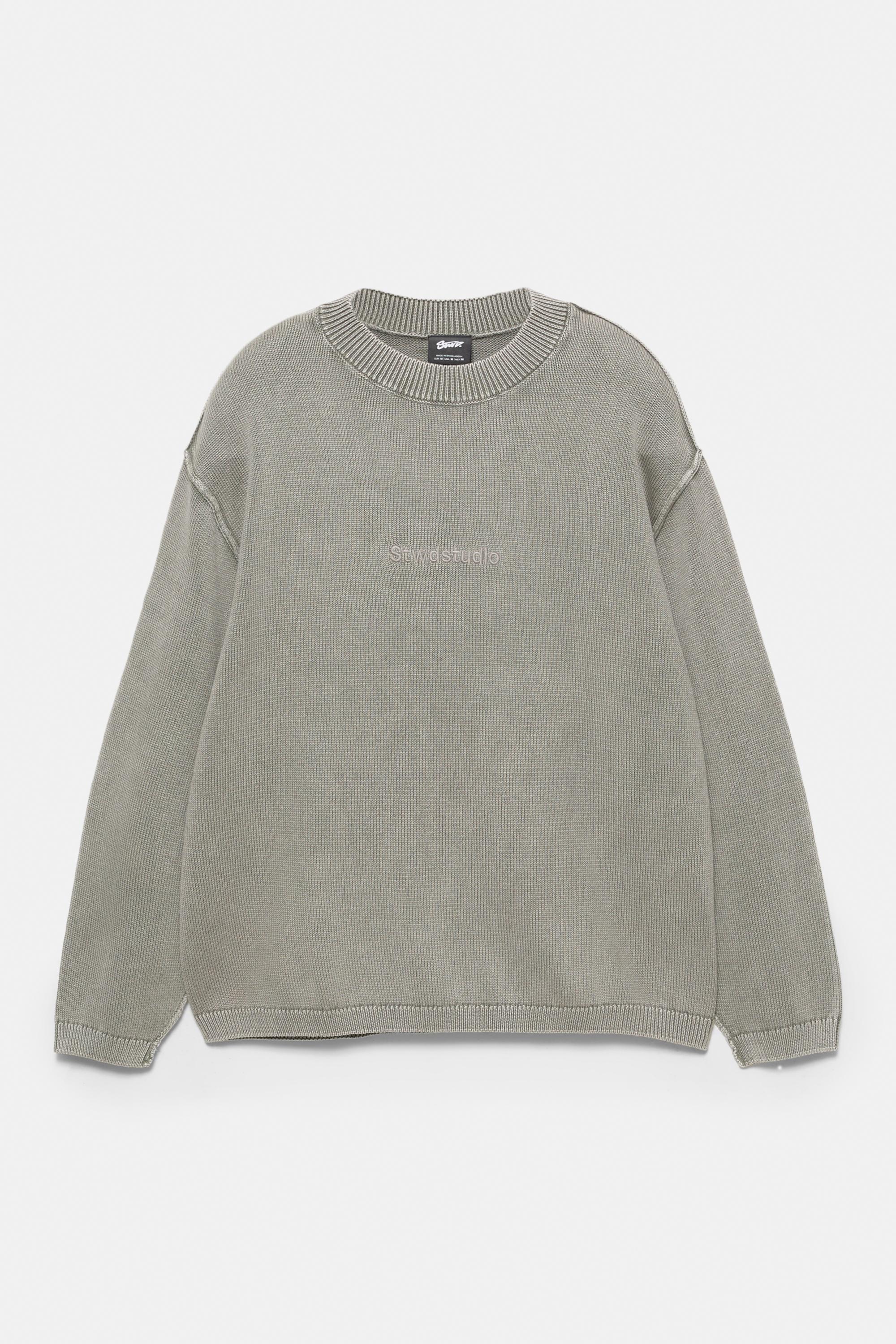 STWD Studio embroidered jumper — Faded black