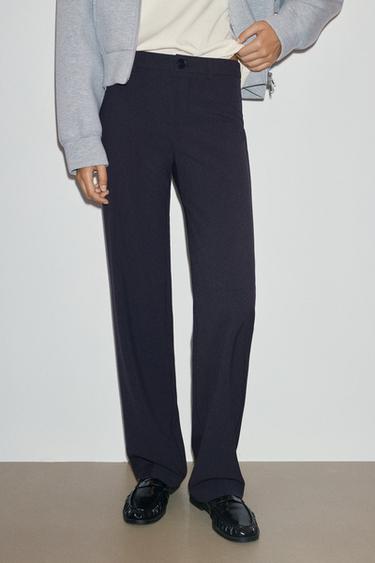 Slim fit straight smart trousers — Dark navy 3