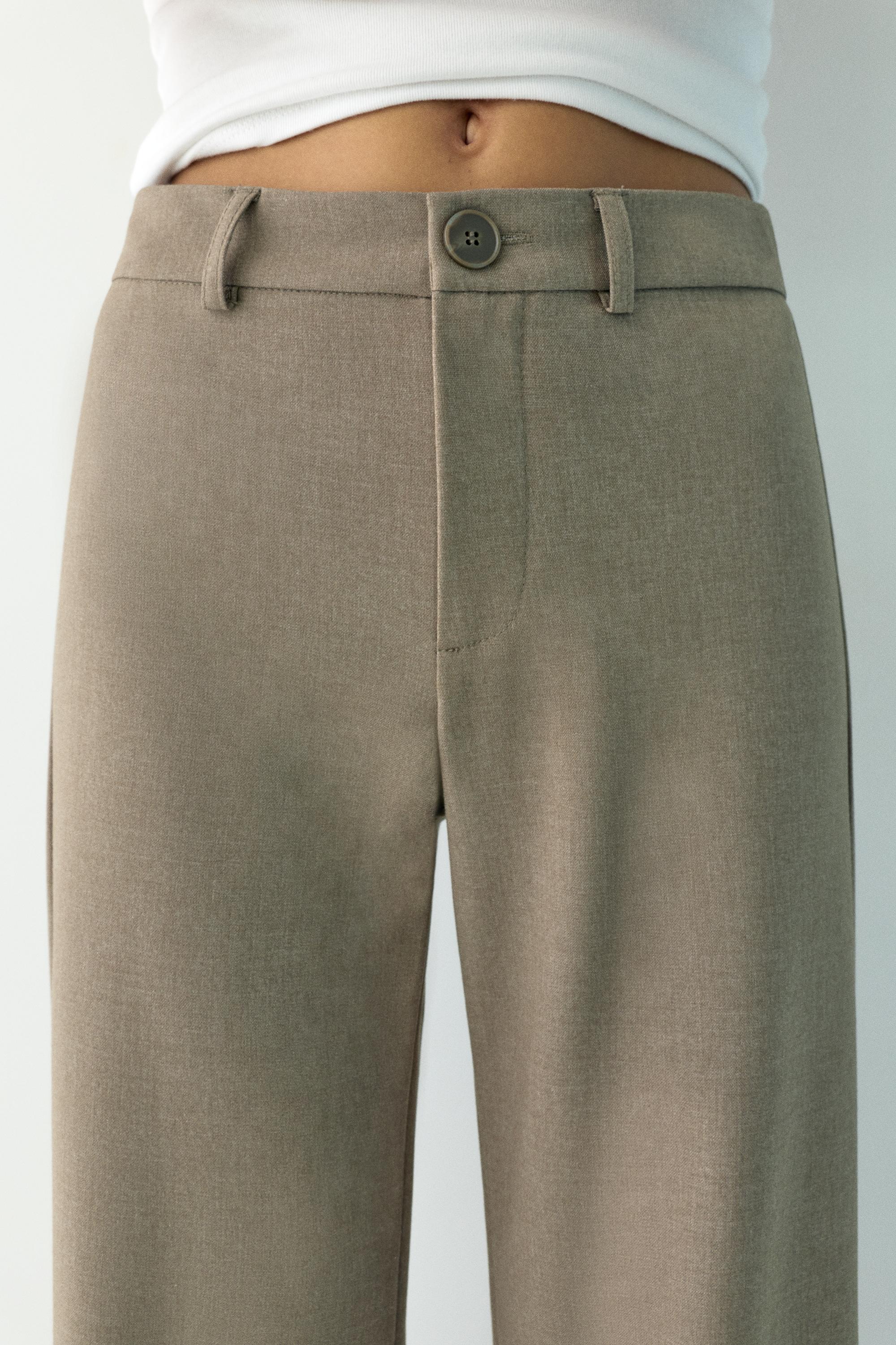 Uzun bol paça kumaş pantolon - Görsel 33