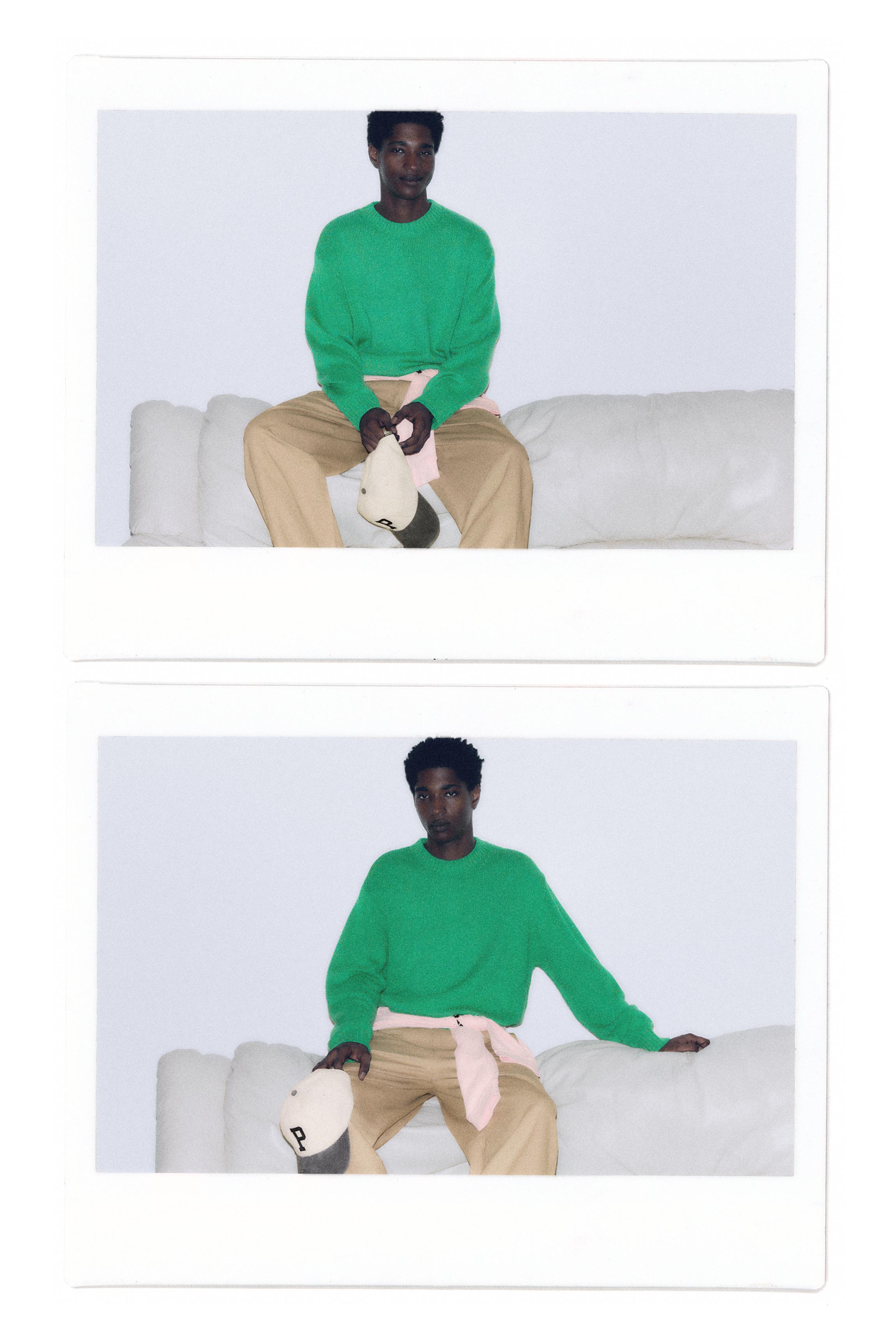 Round neck jumper — Green